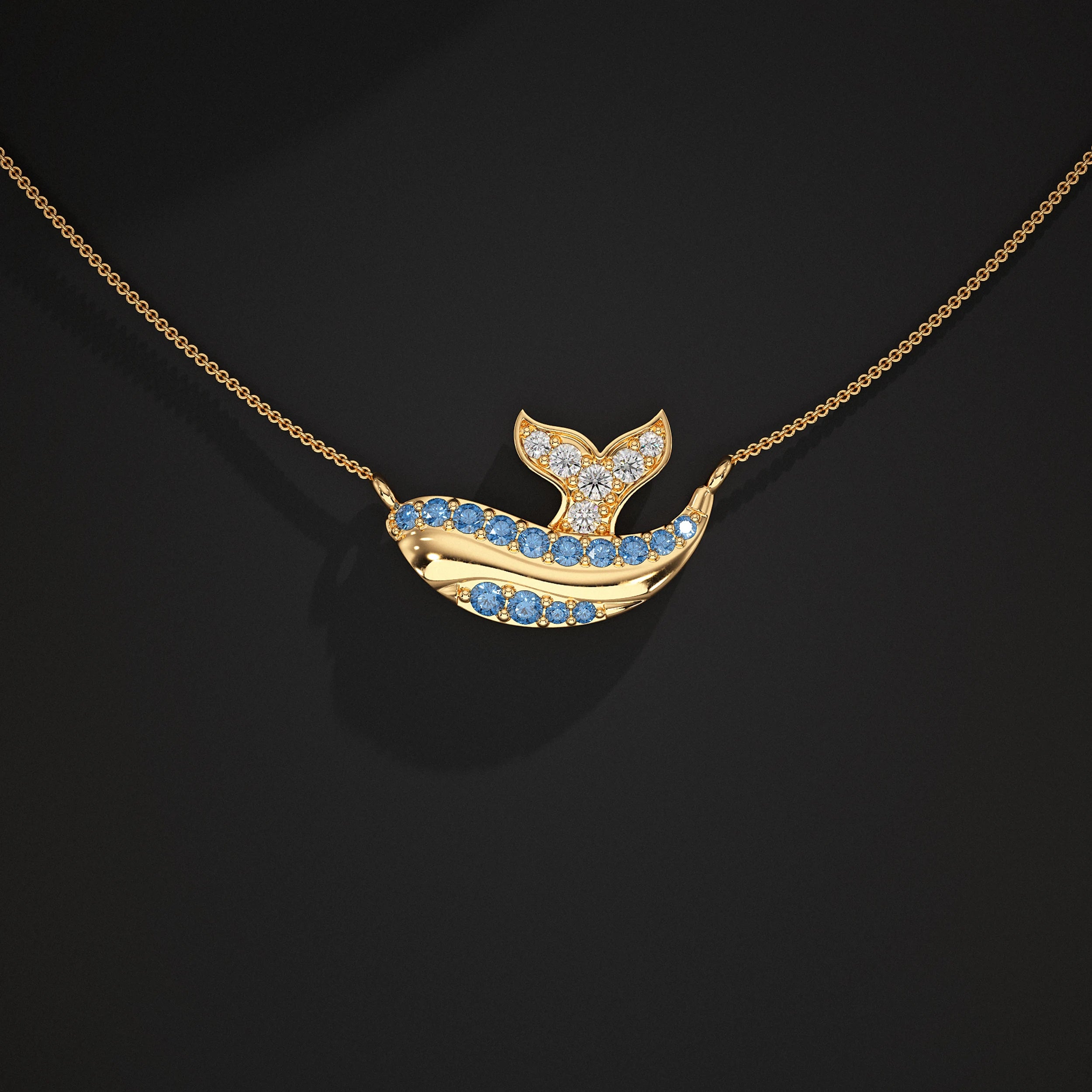 Tail Shape Lab Grown Diamond Pendant