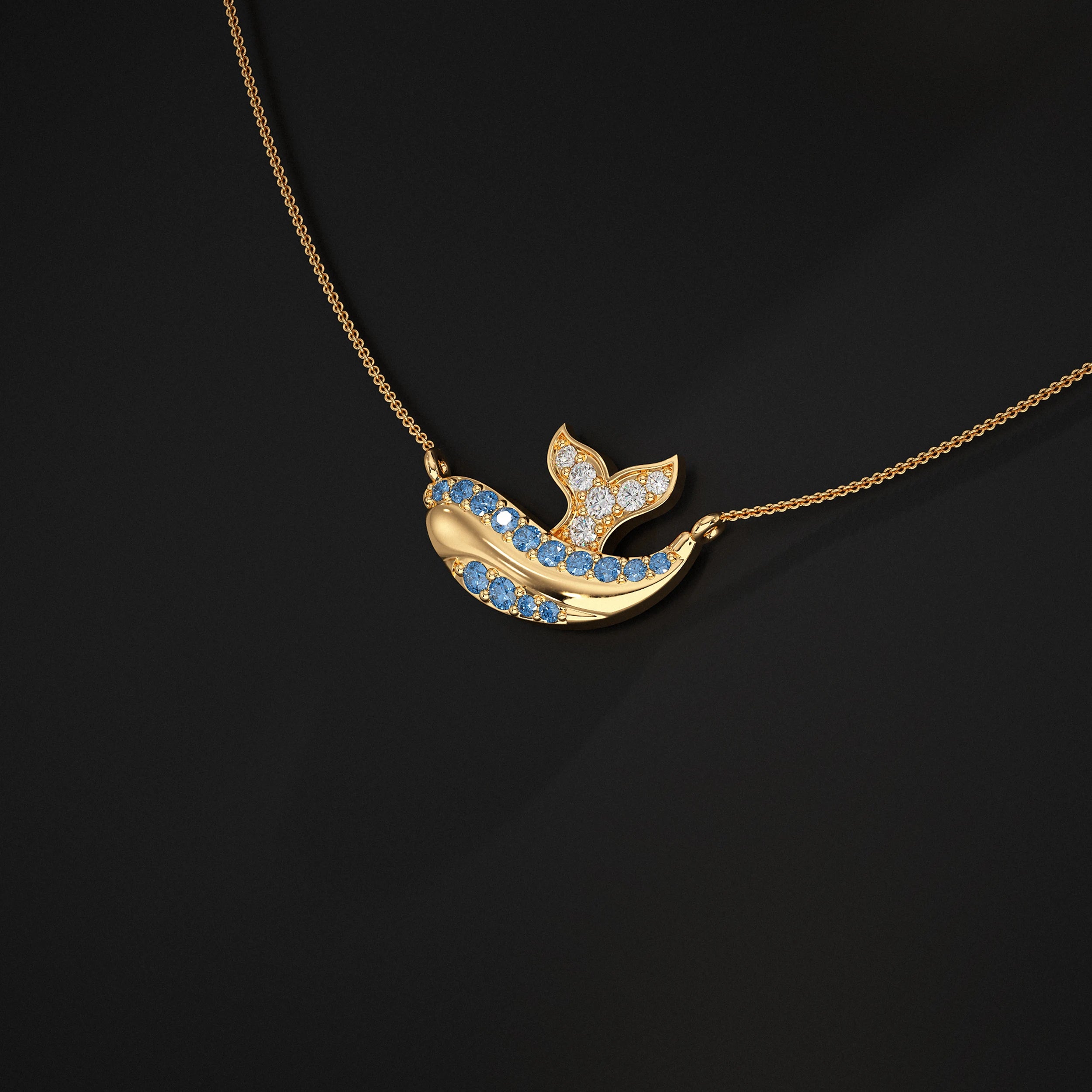 Tail Shape Lab Grown Diamond Pendant