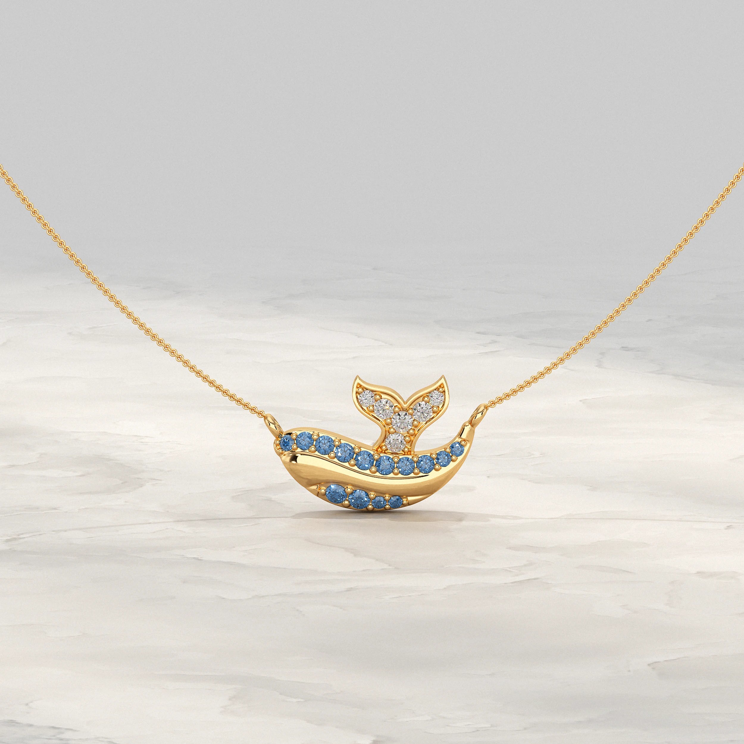 Tail Shape Lab Grown Diamond Pendant