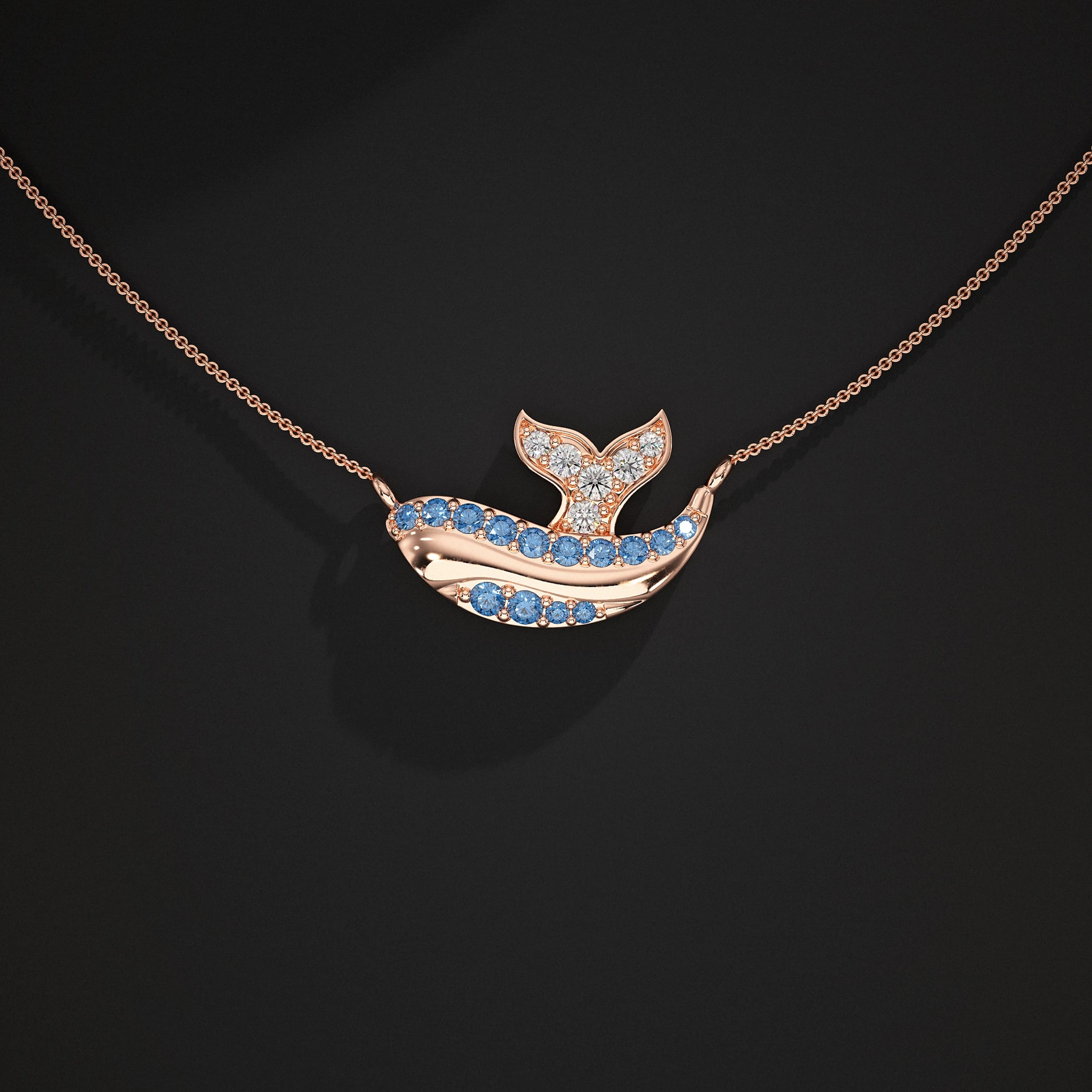 Tail Shape Lab Grown Diamond Pendant