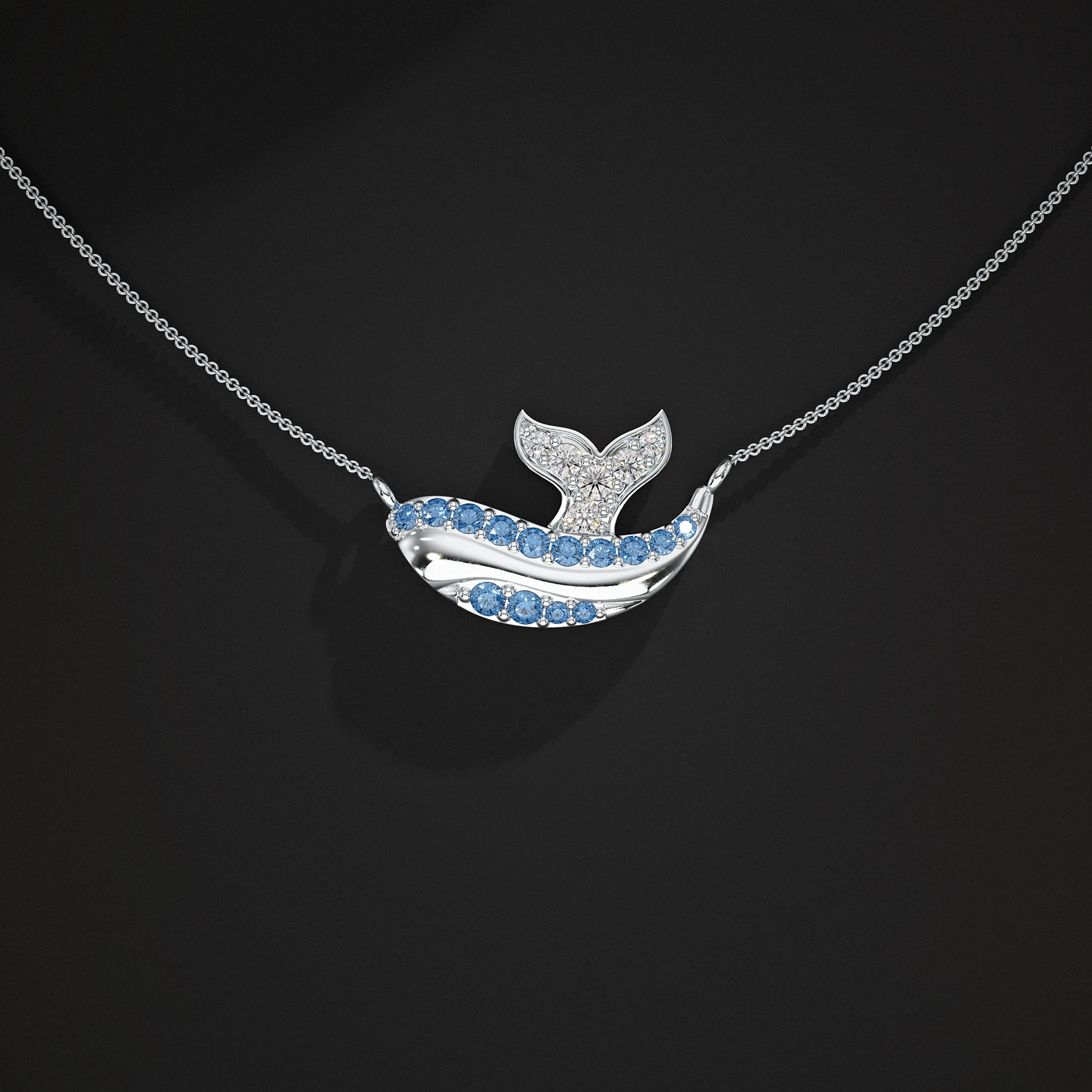 Tail Shape Lab Grown Diamond Pendant