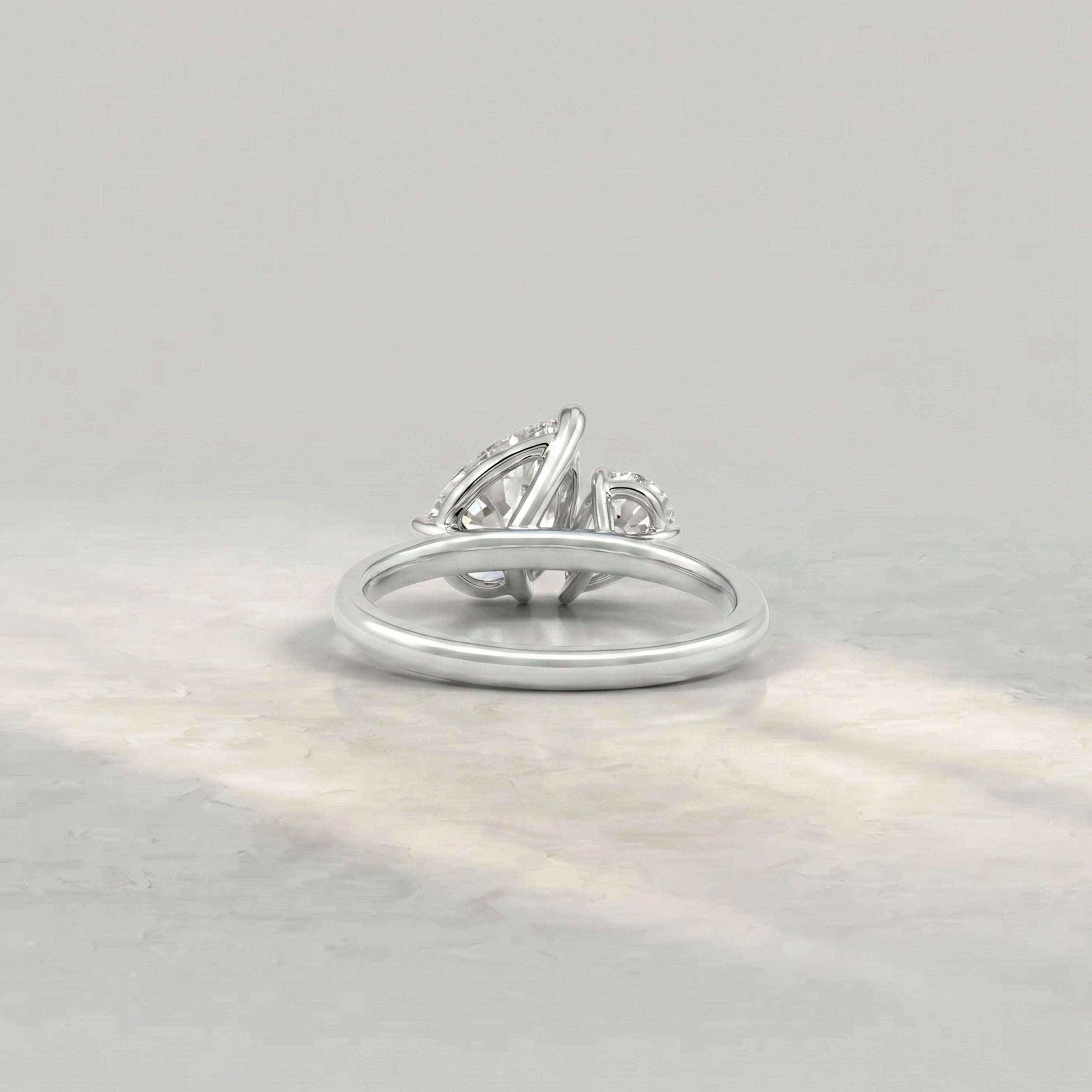 Pear Lab Diamond Toi Et Moi Engagement Ring