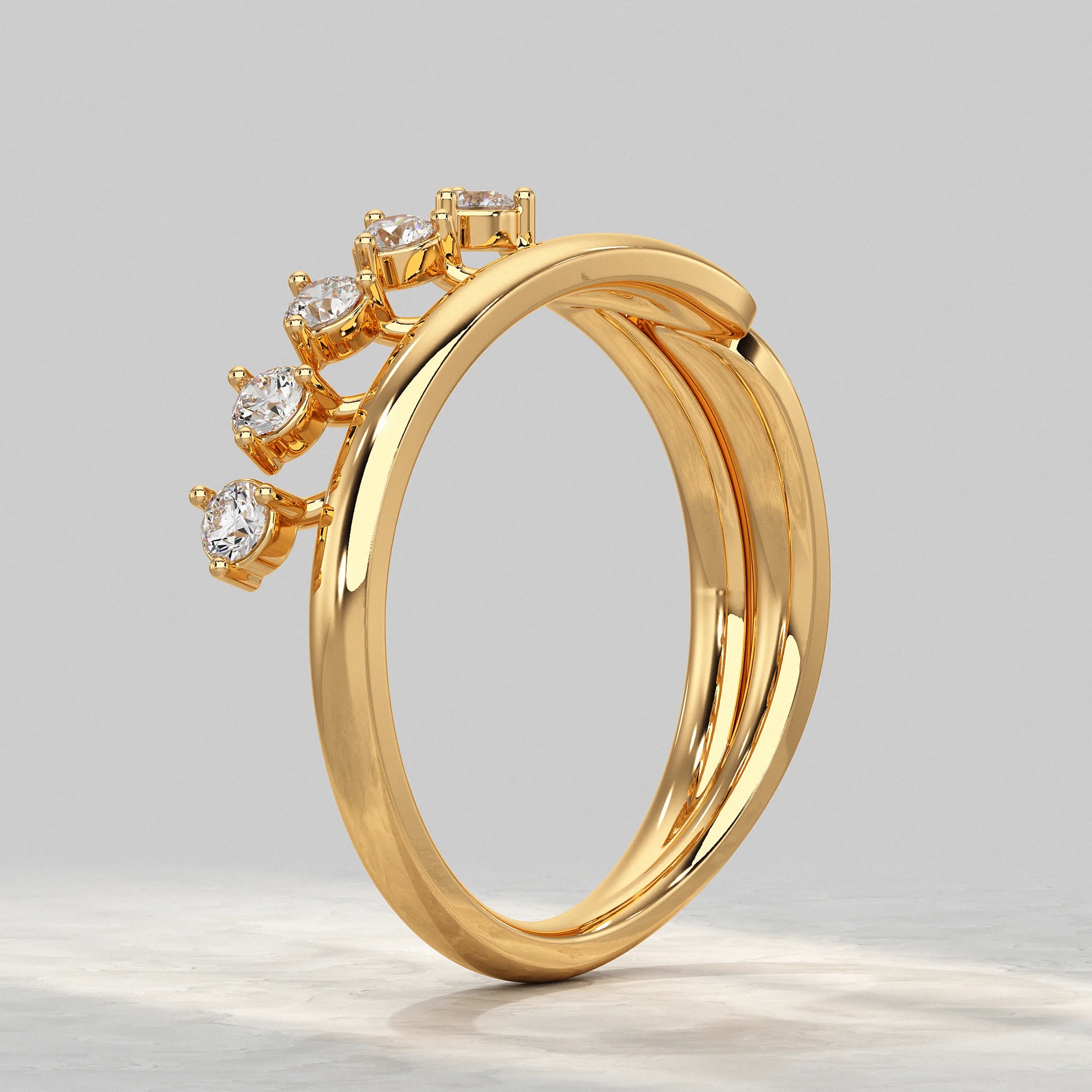 Round Diamond Cluster Ring