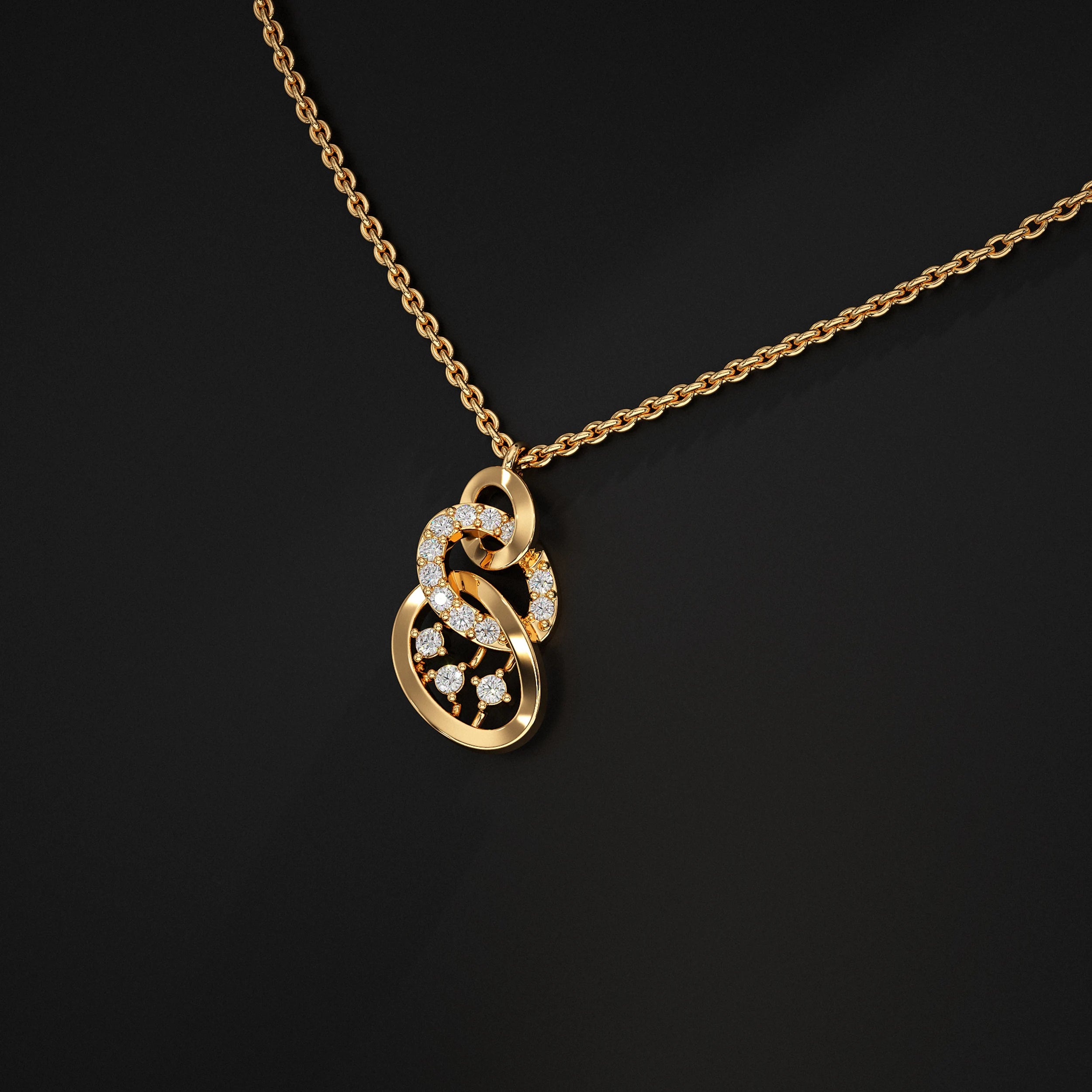 Twisted Droplet Lab Diamond Pendant