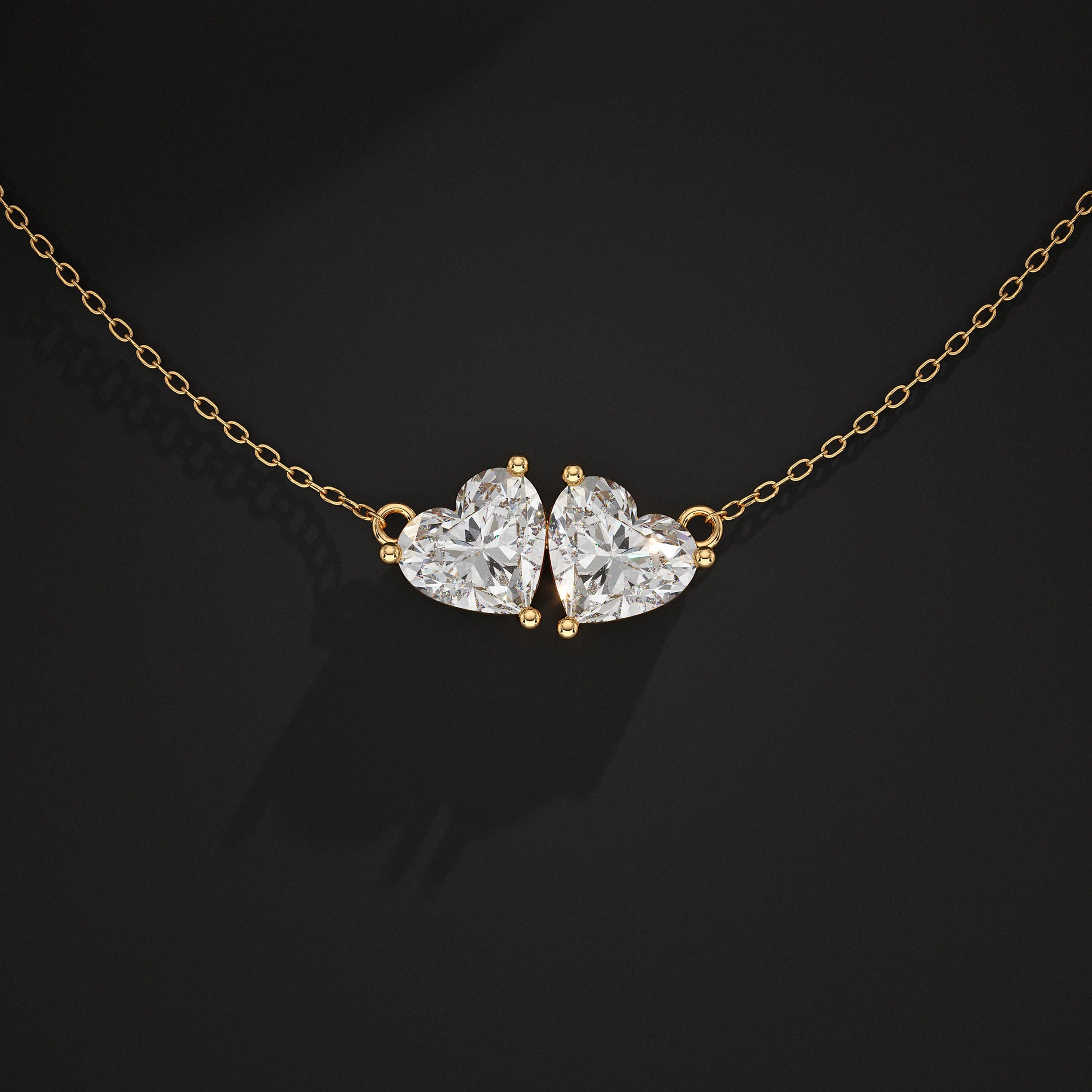 Heart Lab Diamond Toi Et Moi Pendant