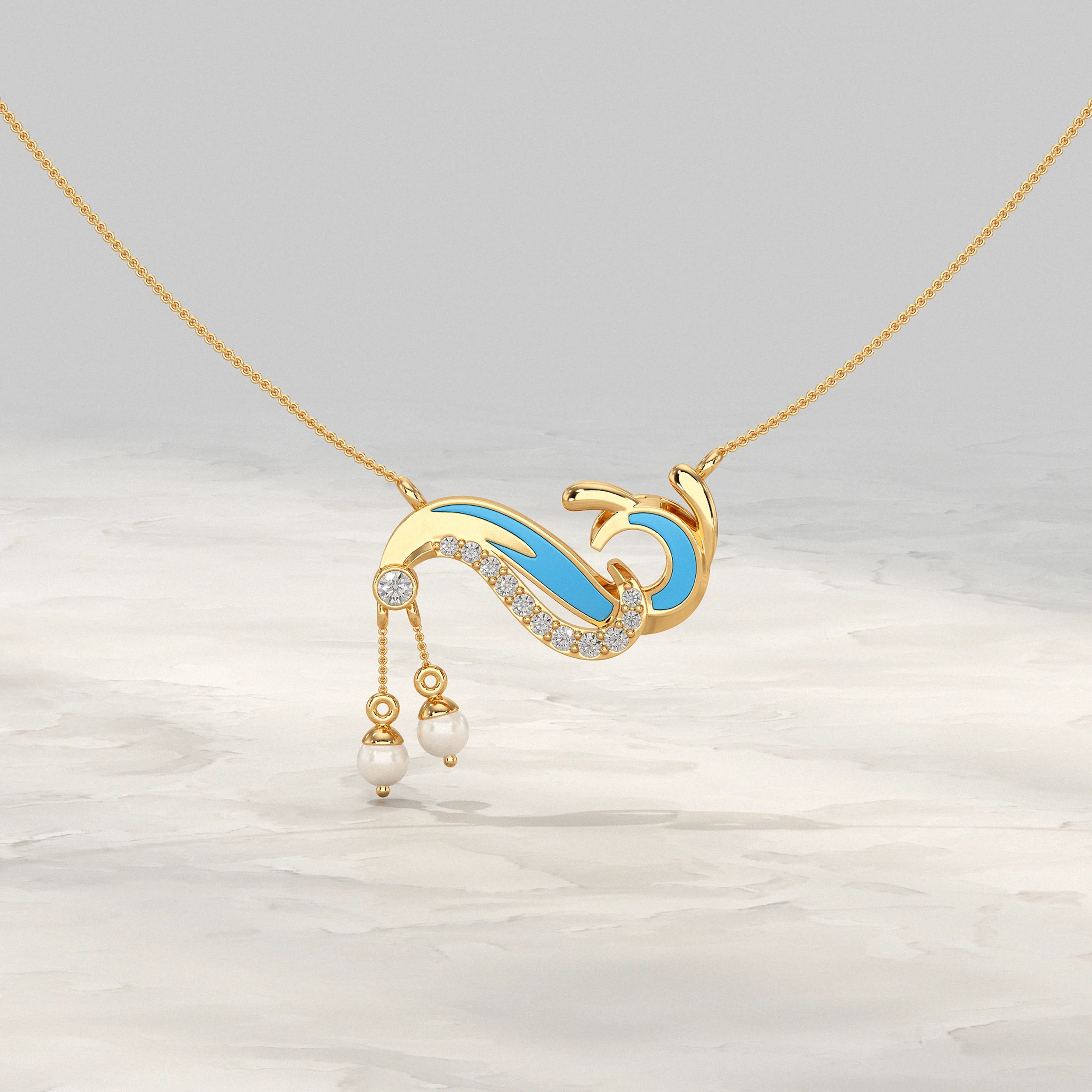 Wave Style Lab Diamond Pendant