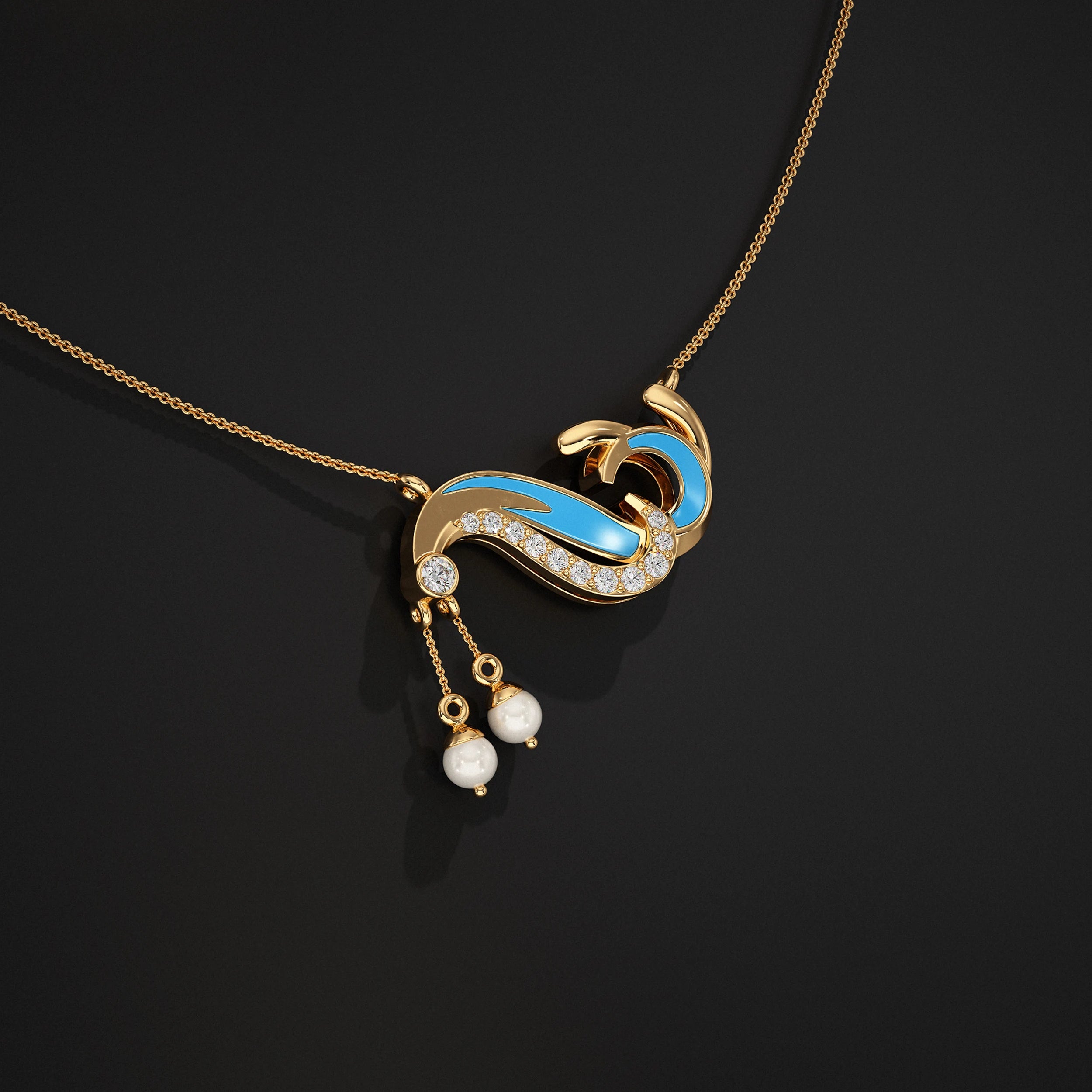 Wave Style Lab Diamond Pendant