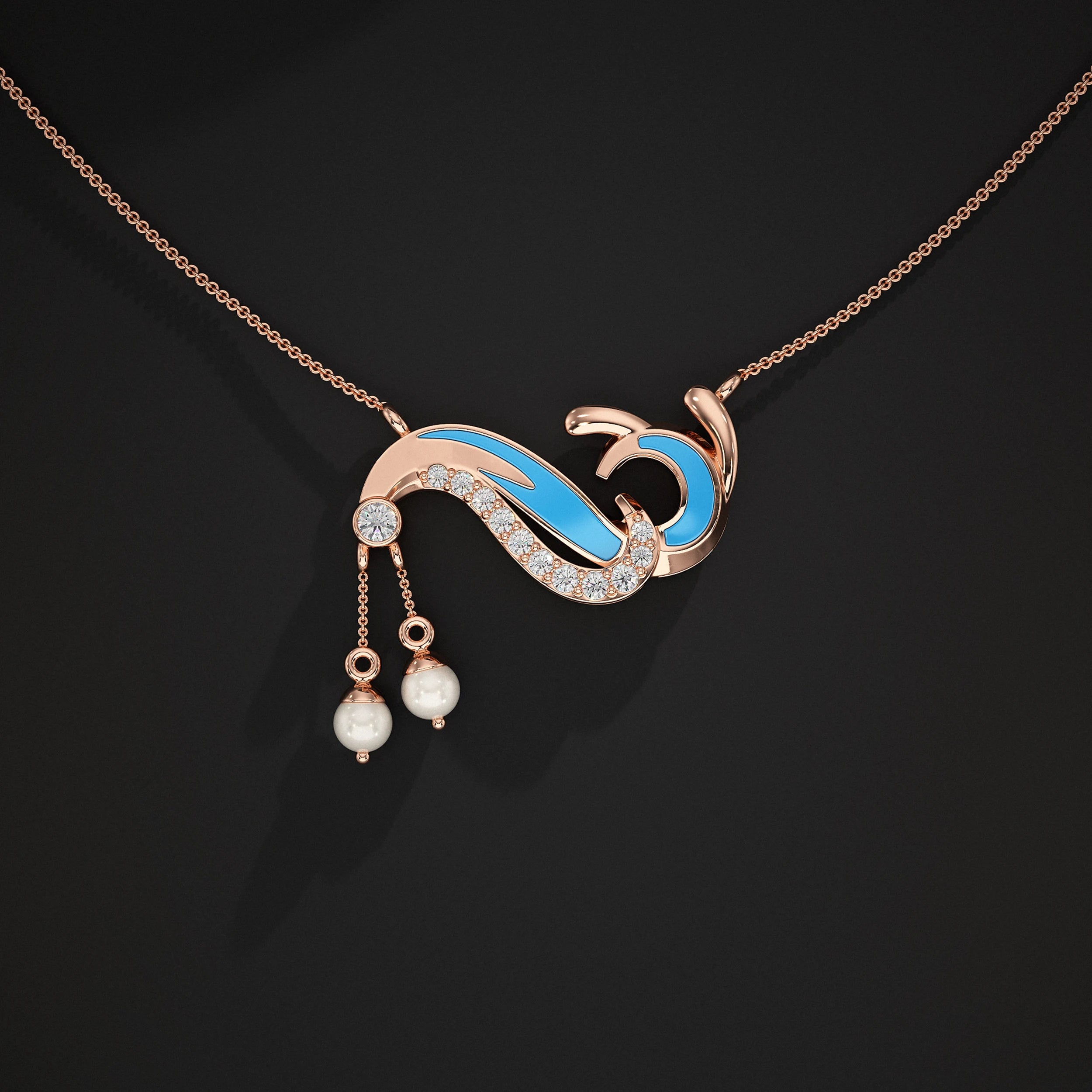 Wave Style Lab Diamond Pendant