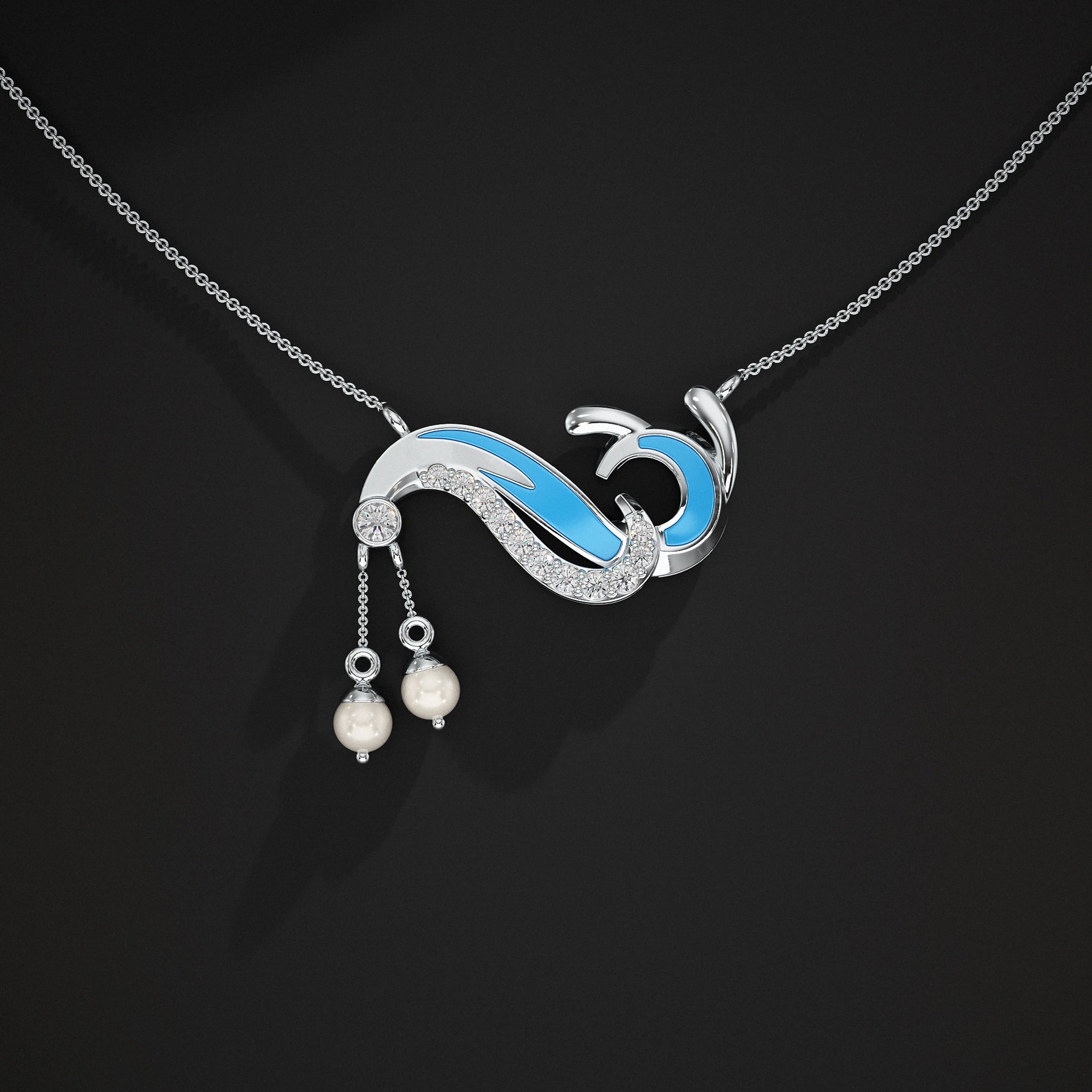 Wave Style Lab Diamond Pendant