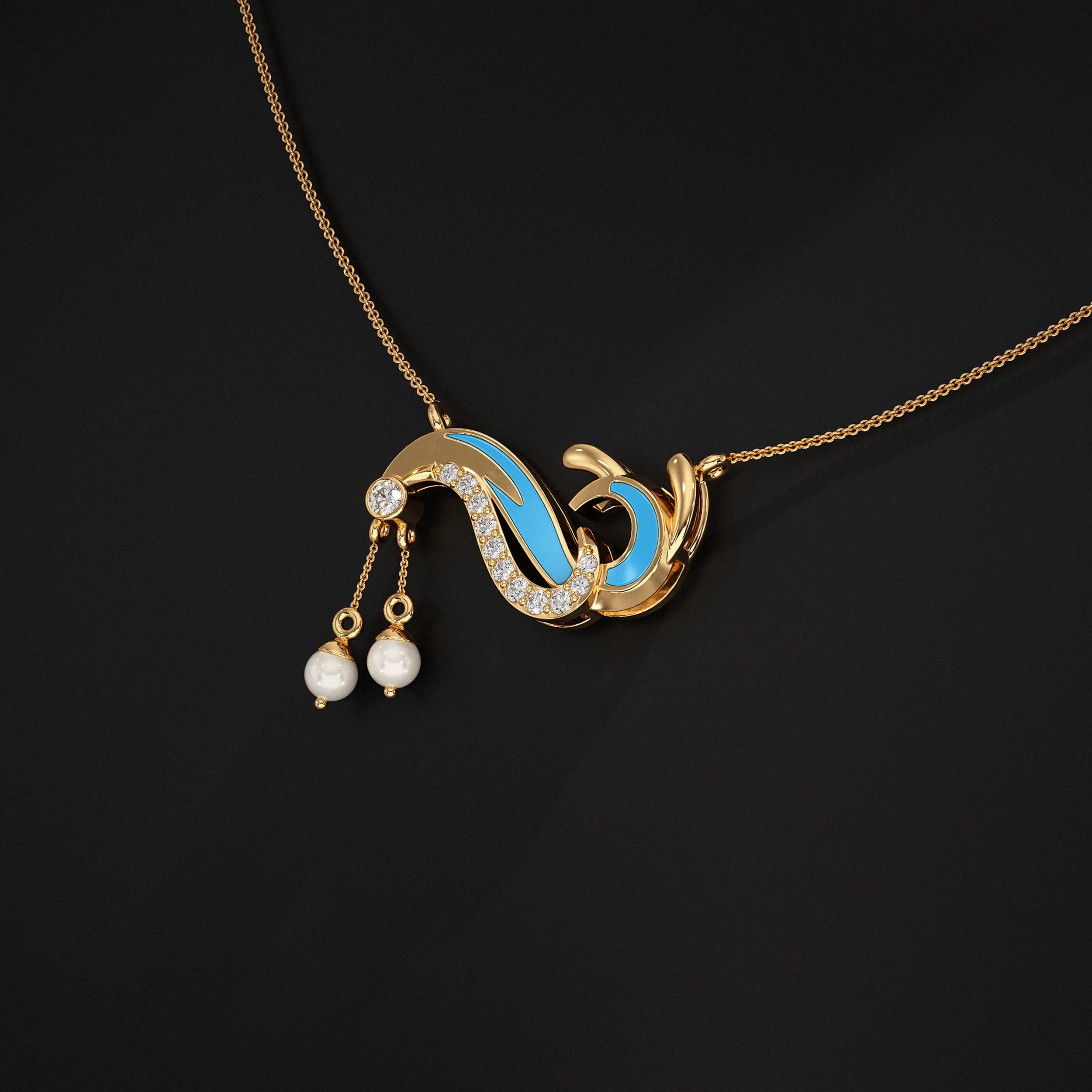 Wave Style Lab Diamond Pendant