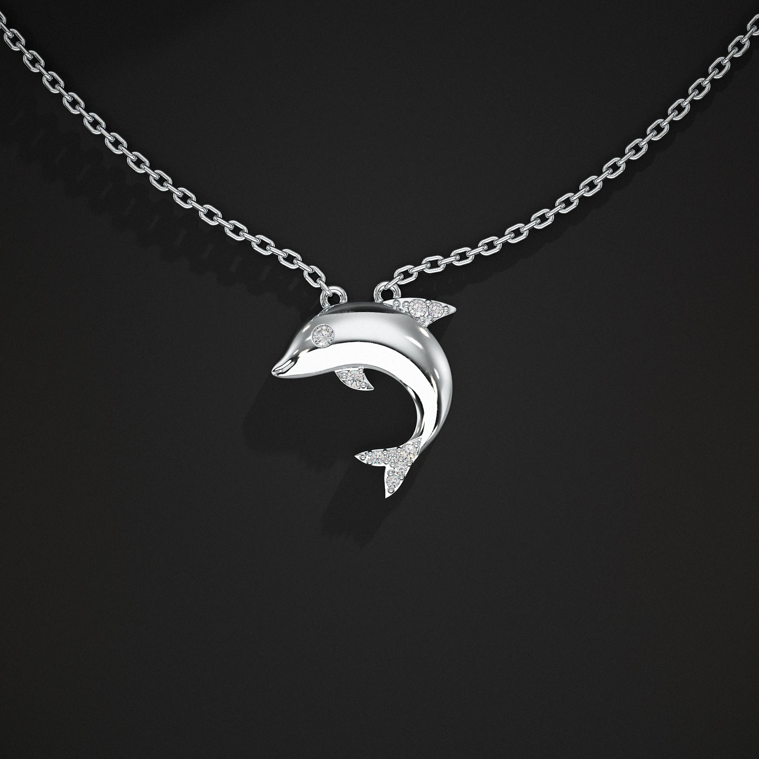 Yellow Gold Dolphin Pendant