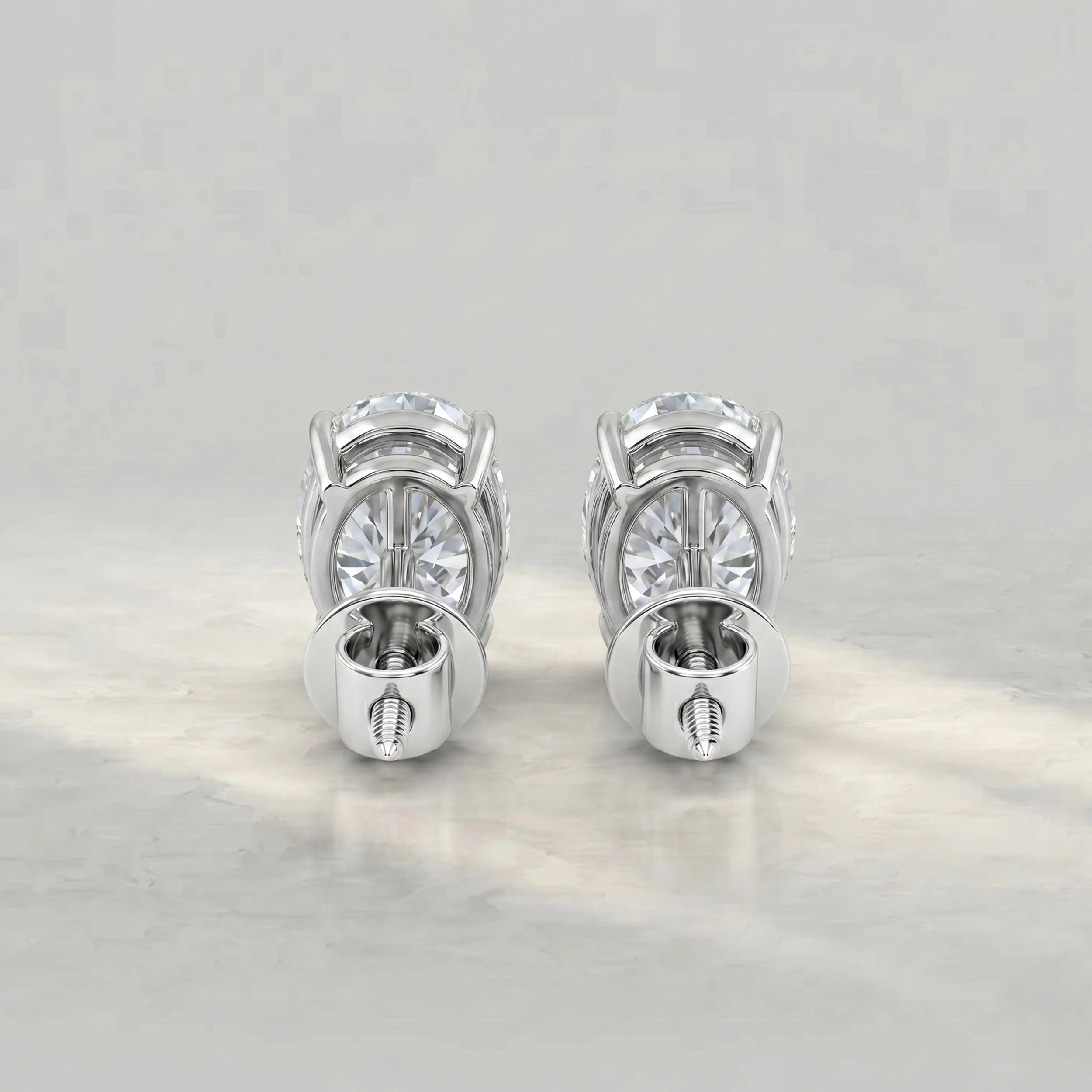 Oval Lab Diamond Stud Earrings Earrings