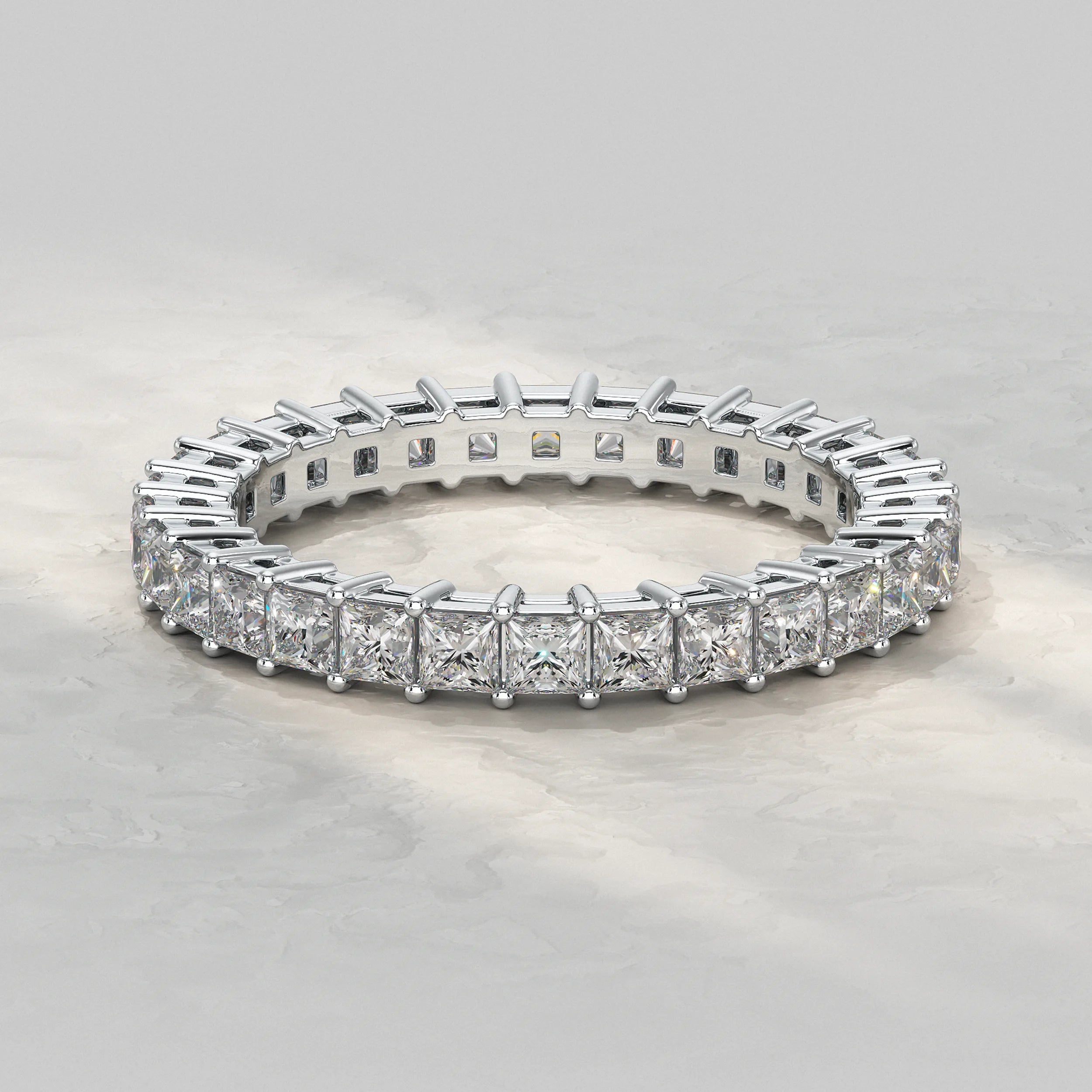 Princess Diamond Eternity Wedding Band