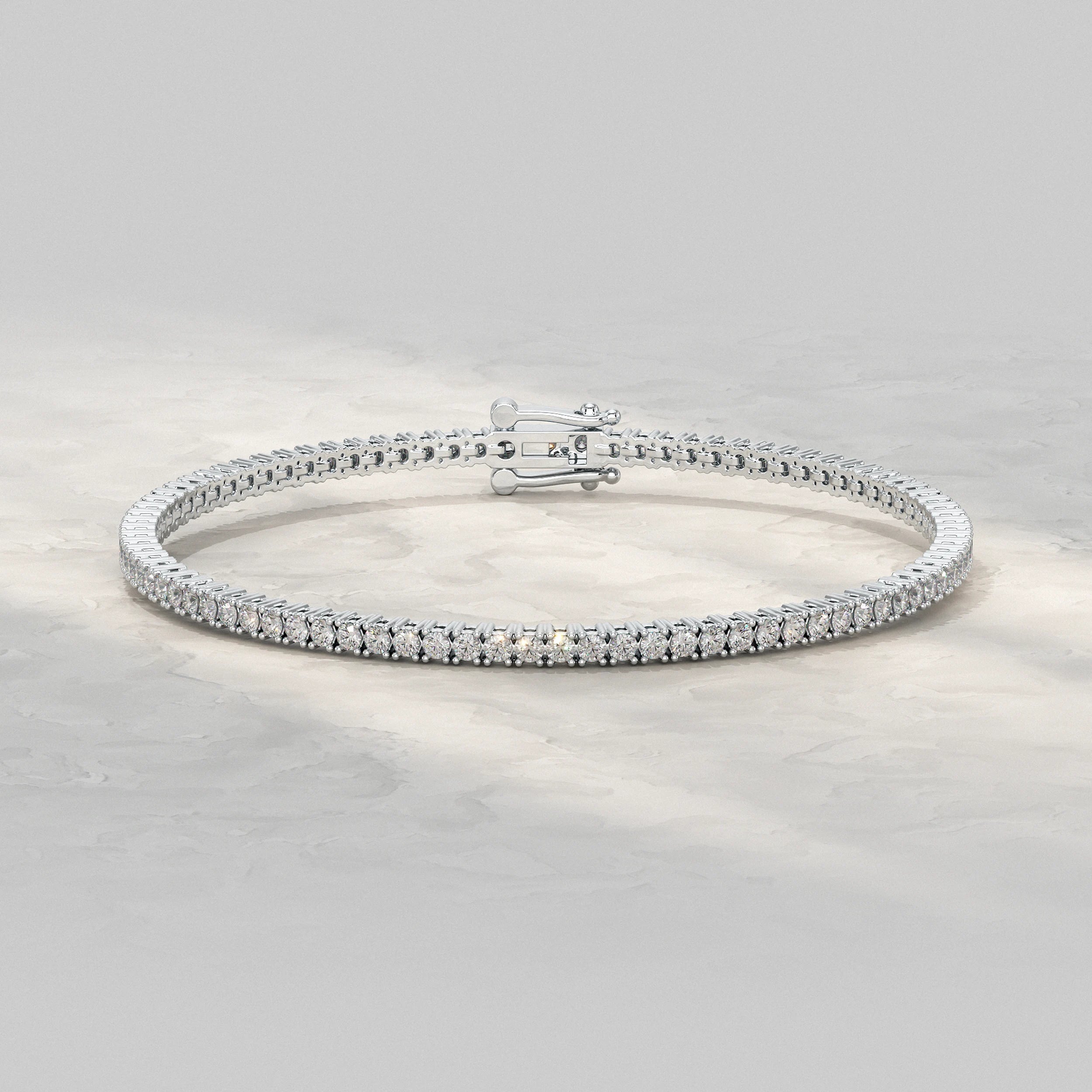 Round Lab Diamond Tennis Bracelet
