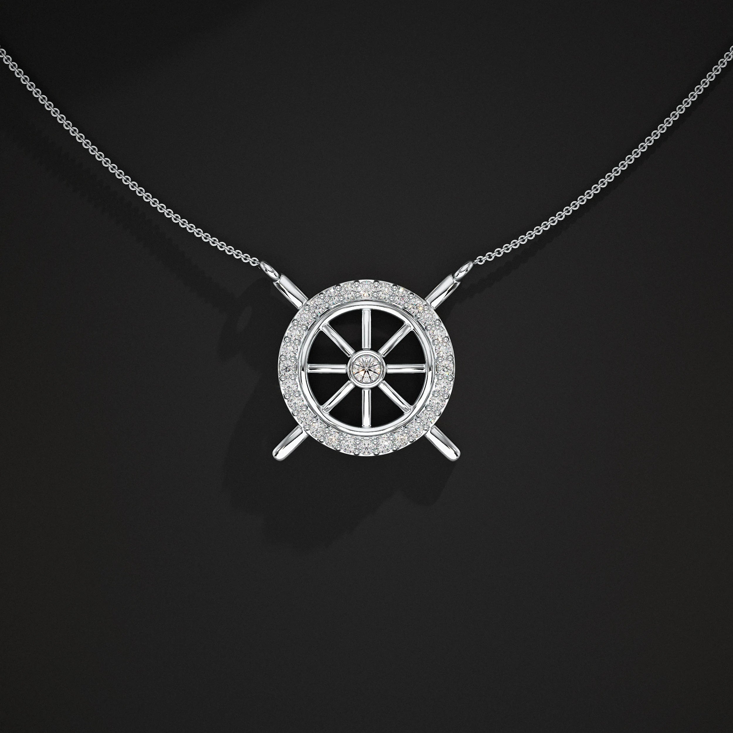 Open Circle Lab Diamond Necklace
