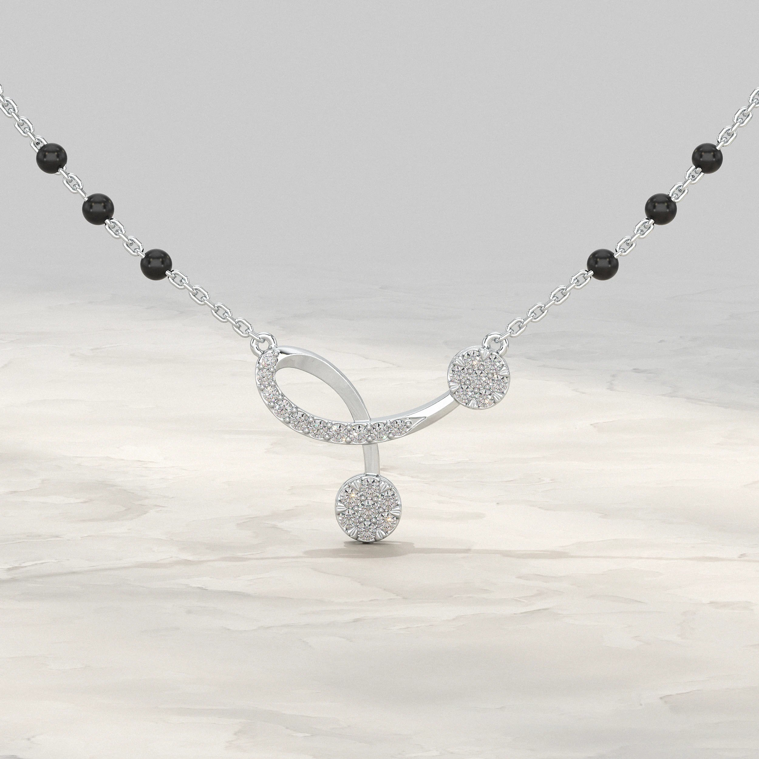 Twisted Lab Grown Diamond Mangalsutra