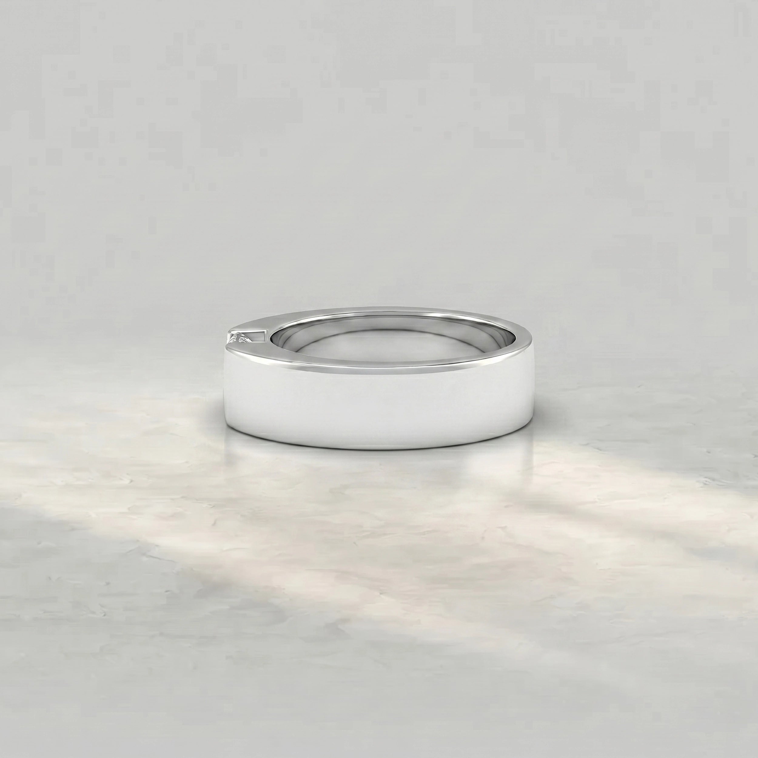 Radiant Cut Lab Diamond Unisex Wide Band