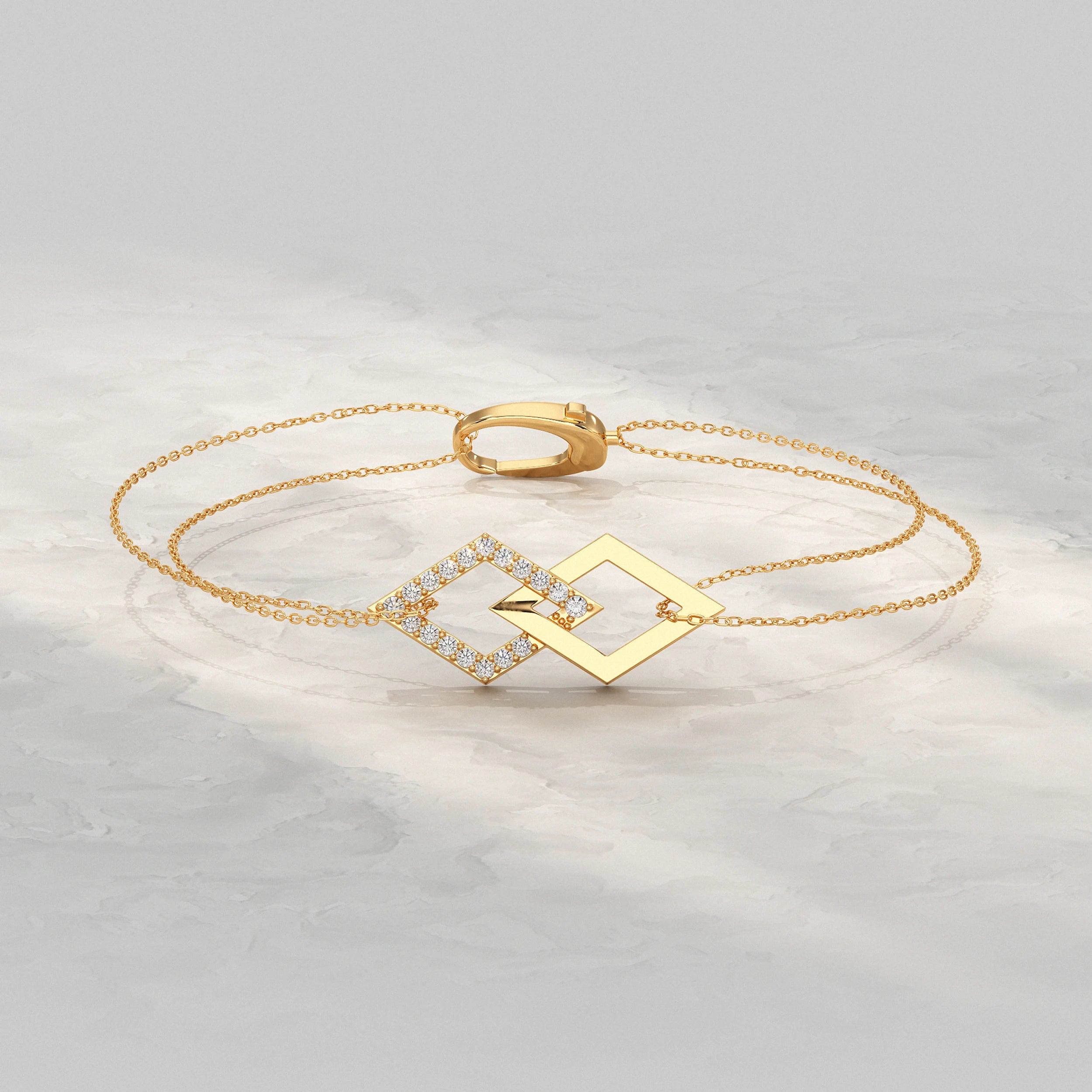 Kite Shaped Link Chain Bracelet