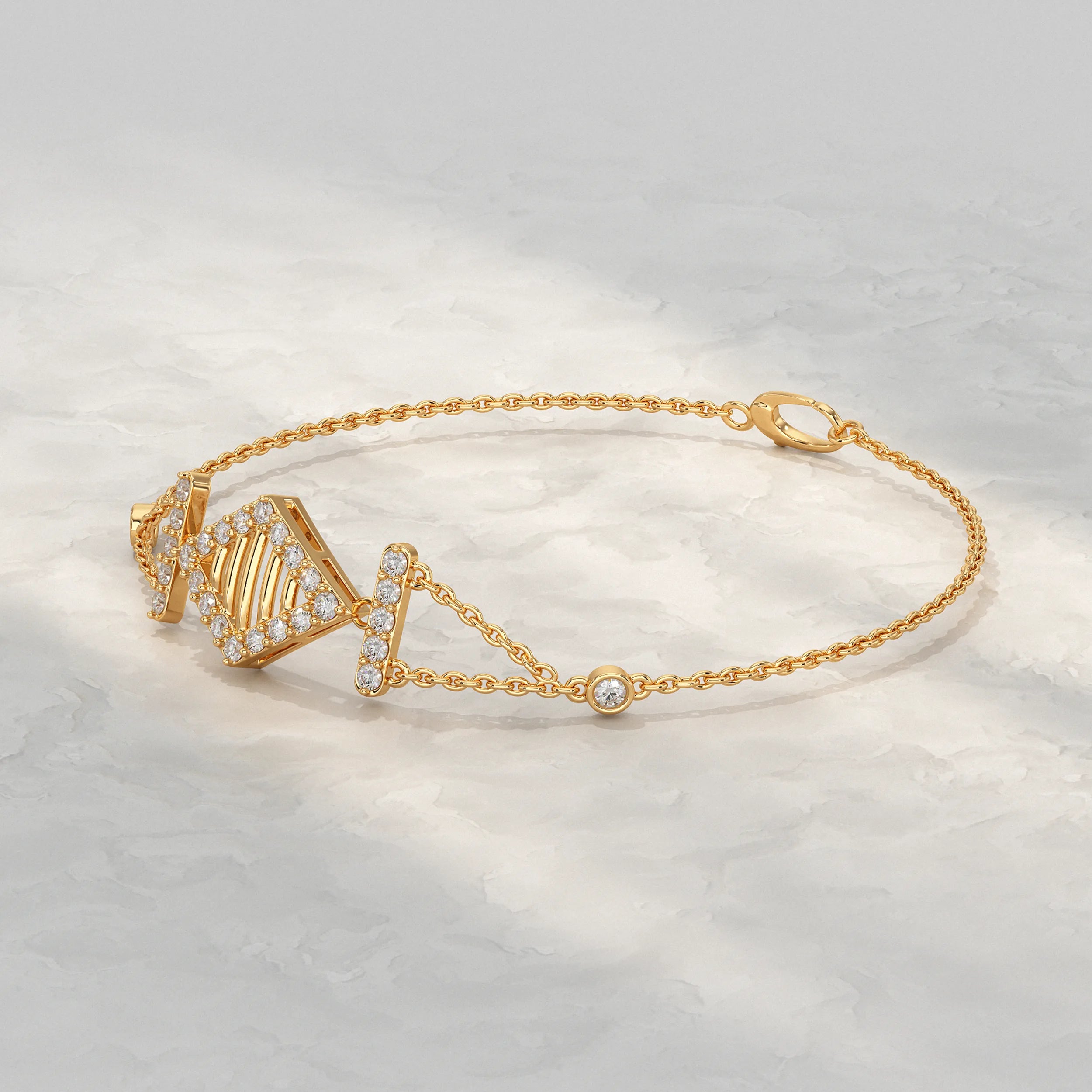 Round Diamond Harmony Chain Bracelet