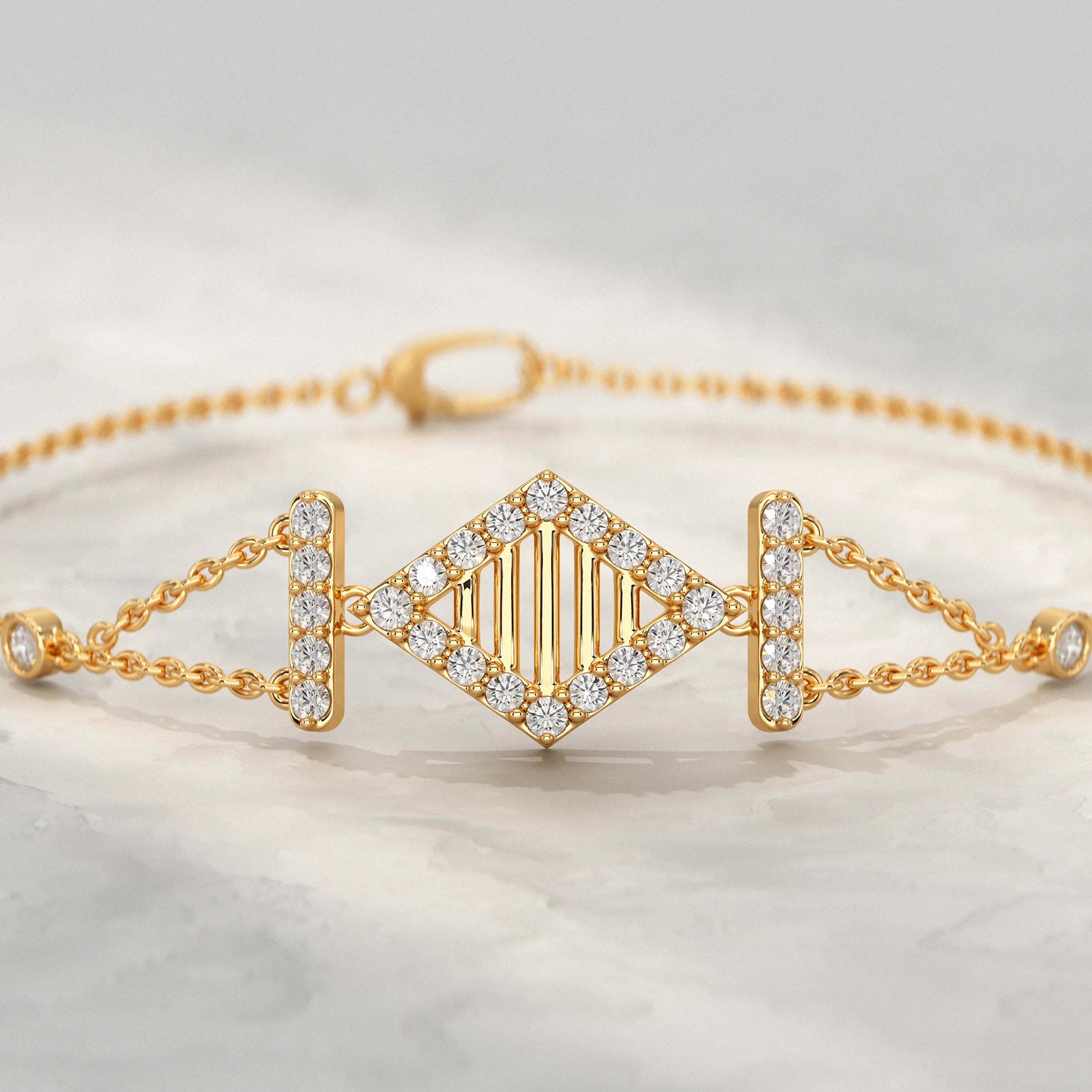Round Diamond Harmony Chain Bracelet
