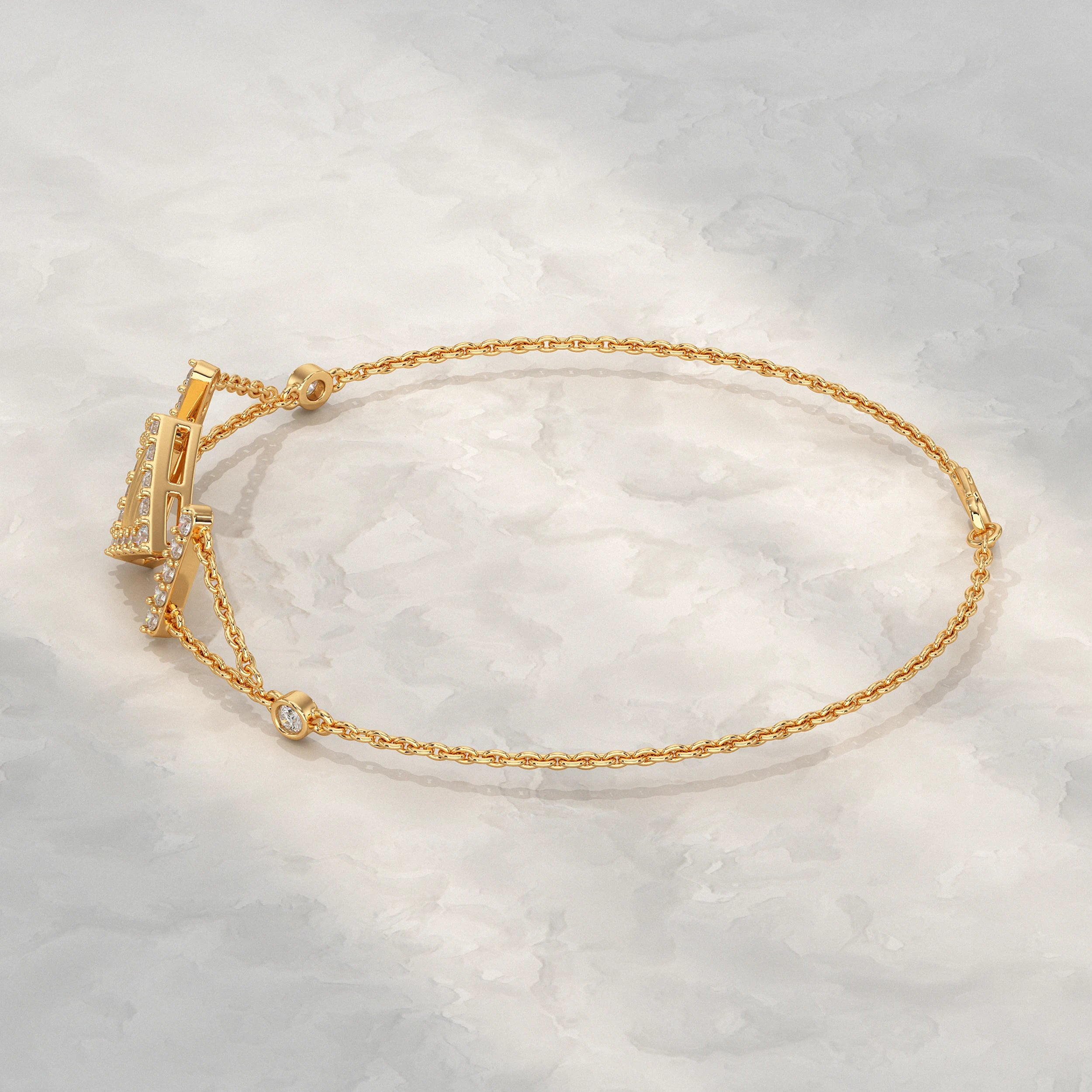 Round Diamond Harmony Chain Bracelet