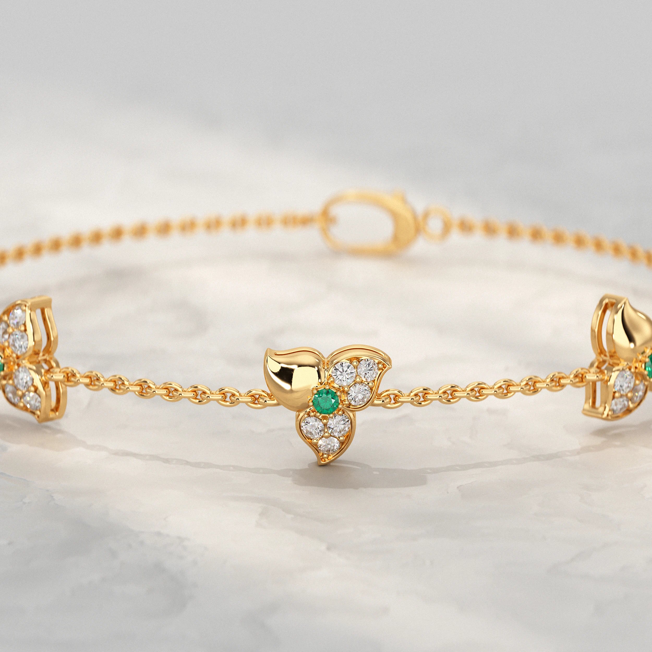 Trio Blossom Diamond Bracelet