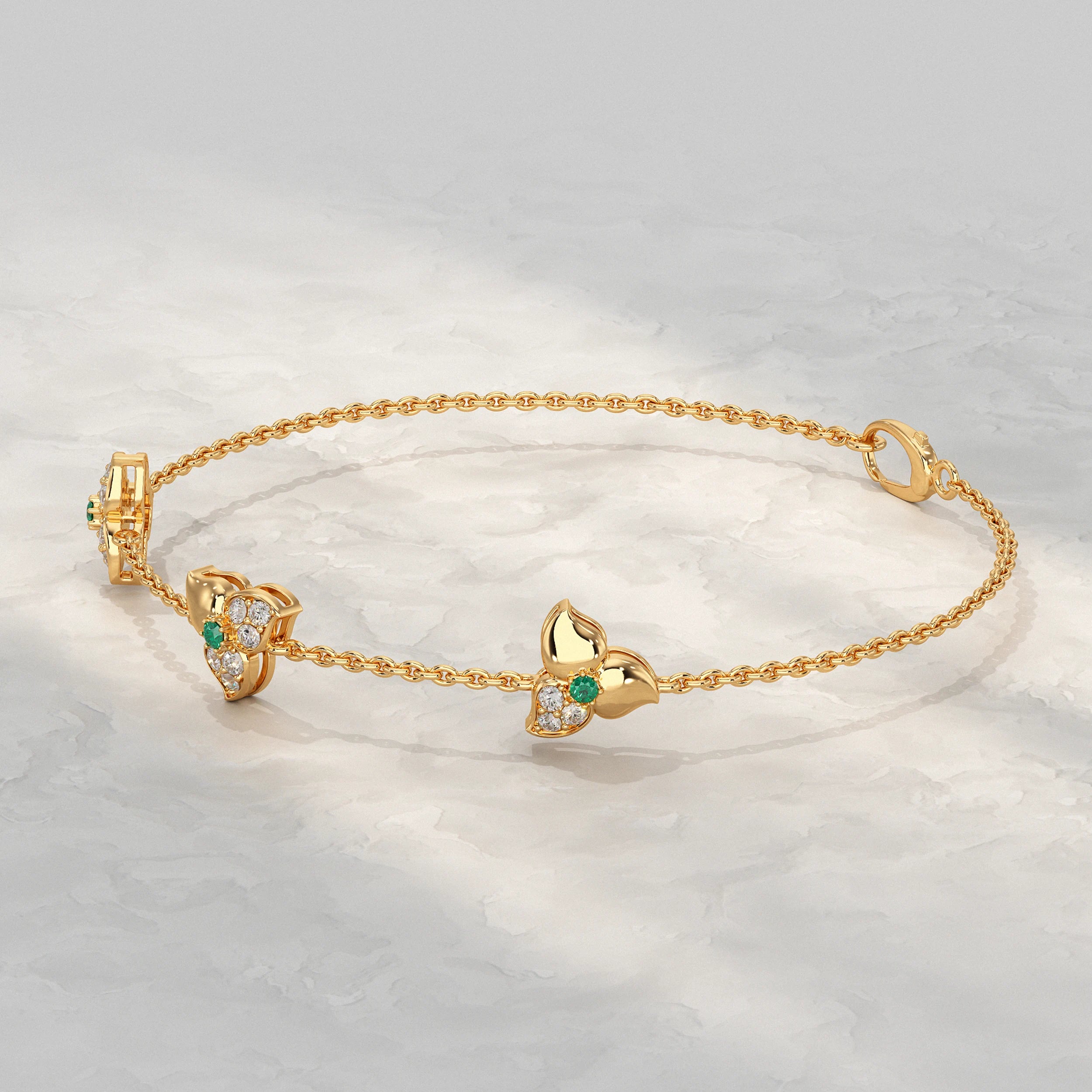 Trio Blossom Diamond Bracelet