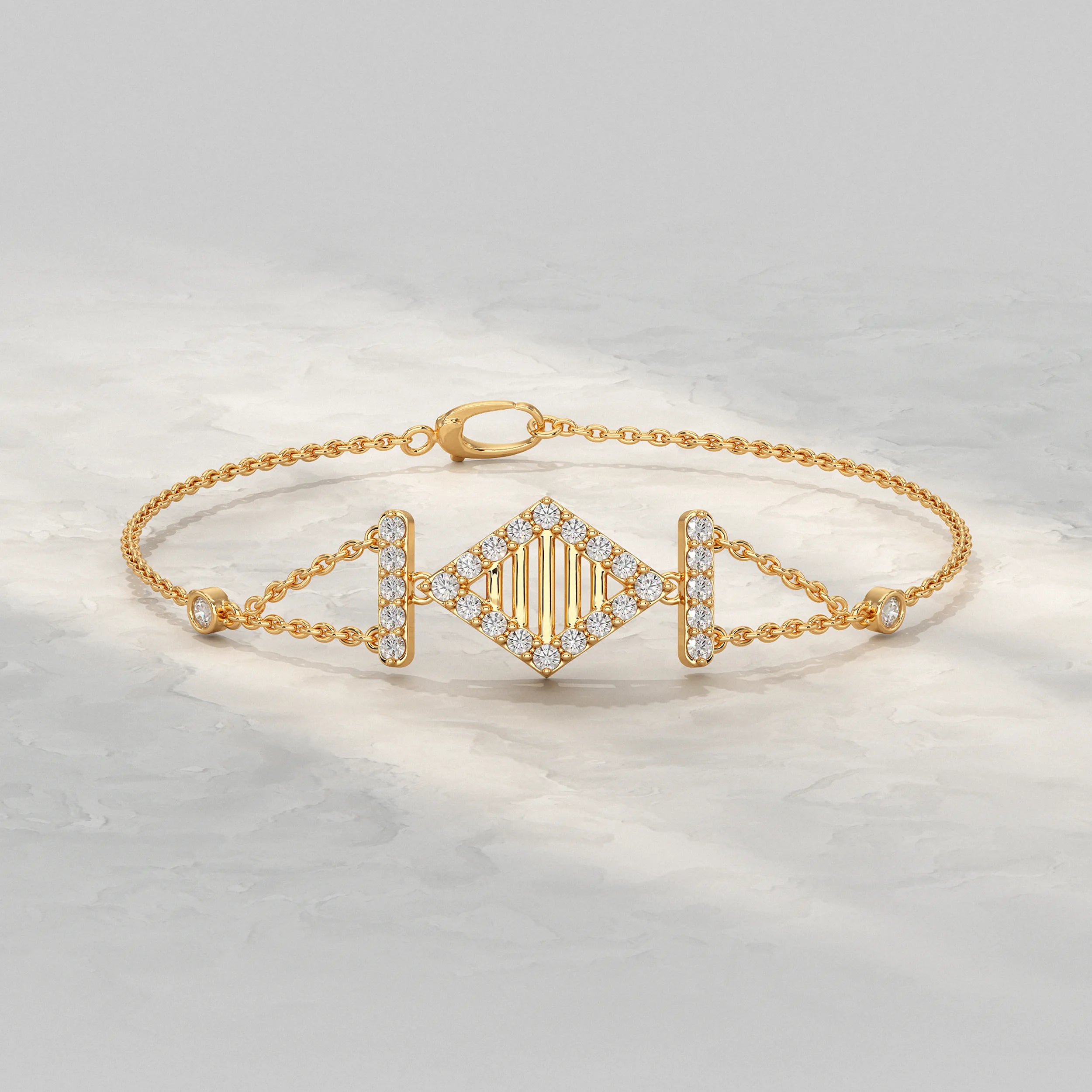 Round Diamond Harmony Chain Bracelet