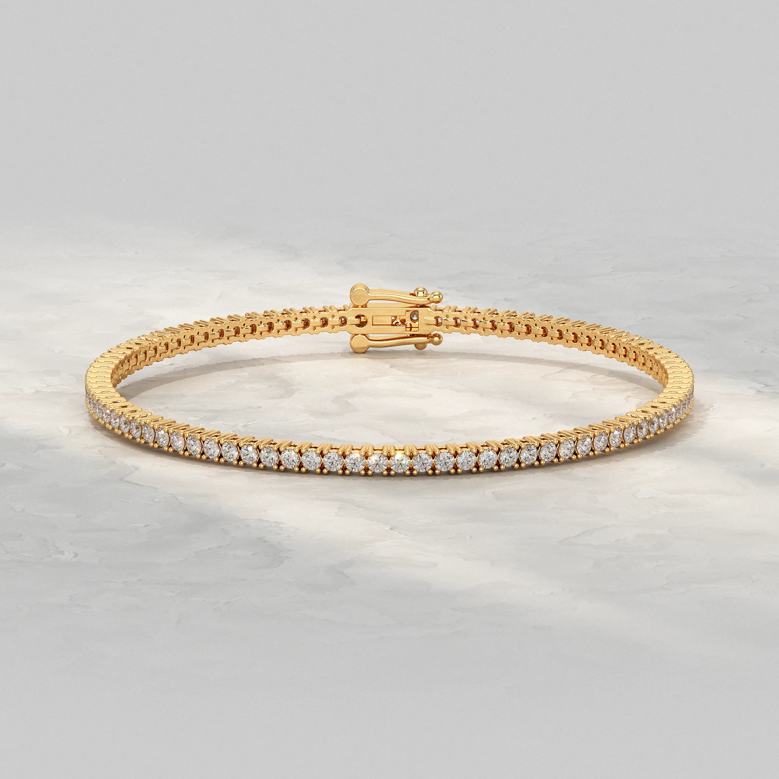 Round Lab Diamond Tennis Bracelet