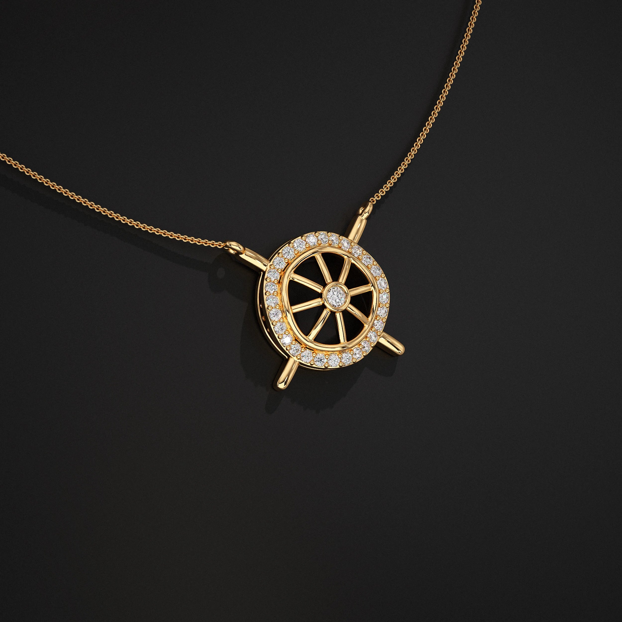 Open Circle Lab Diamond Necklace