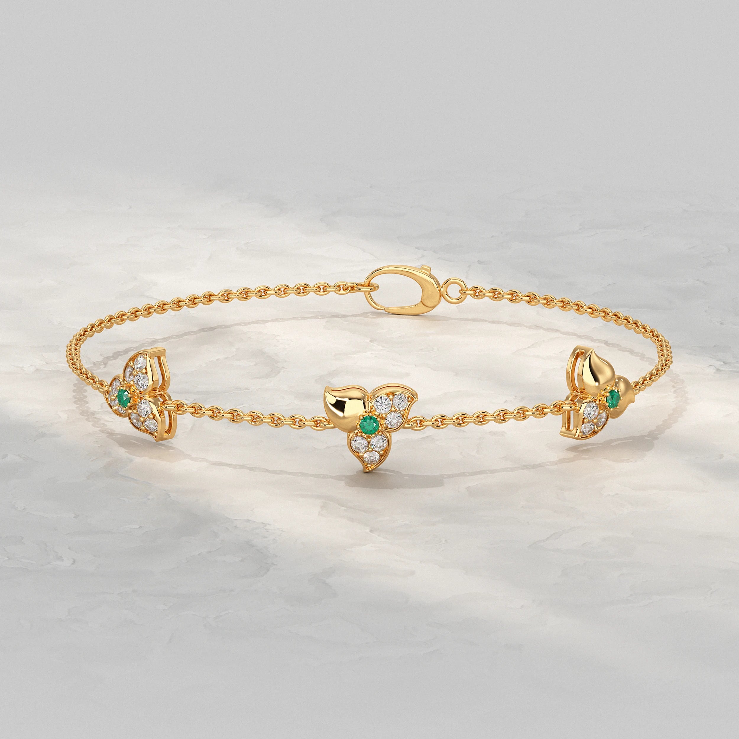 Trio Blossom Diamond Bracelet