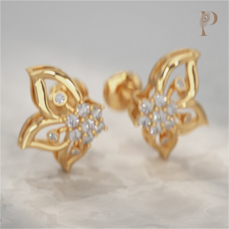 Round Cluster Diamond Stud