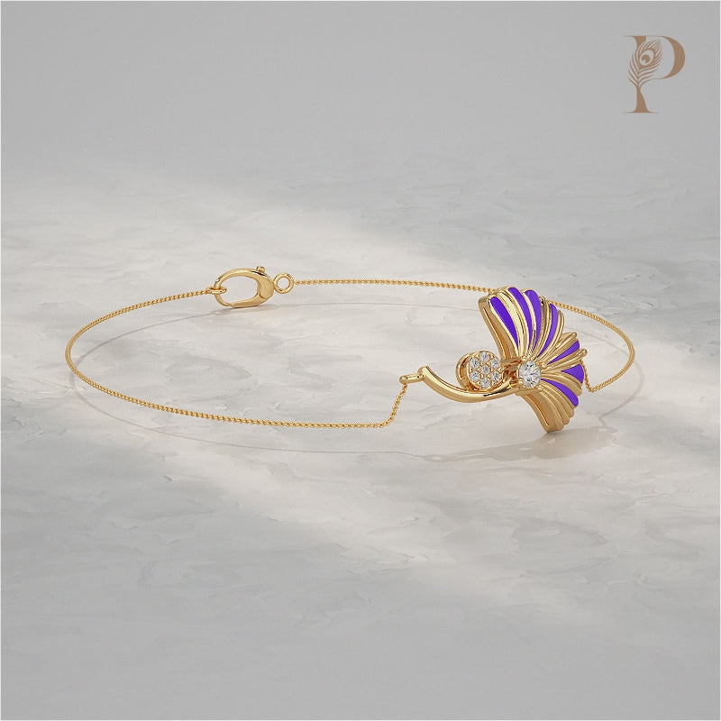 Enamel Flower Lab Diamond Bracelet