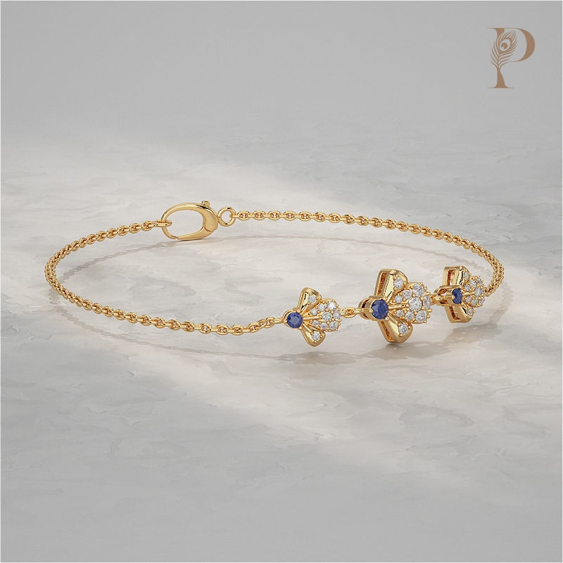 Three Flower Bracelet For Women