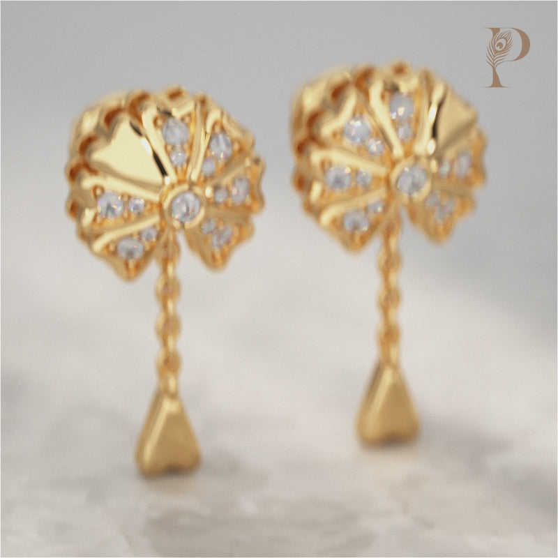 Blossom Flower Lab Diamond Dangle Earring