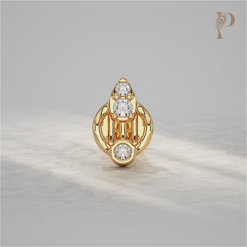Teardrop Diamond Cluster Nose Pin