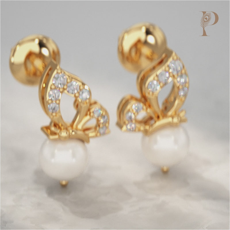 Pearl Butterfly Stud Earring