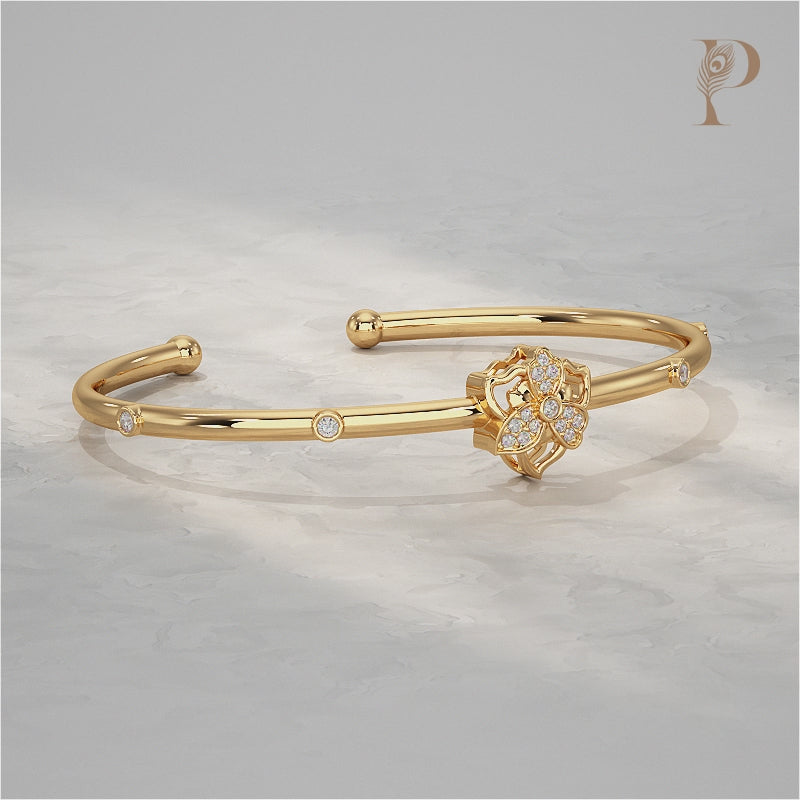 Flower Lab Diamond Open Bangle