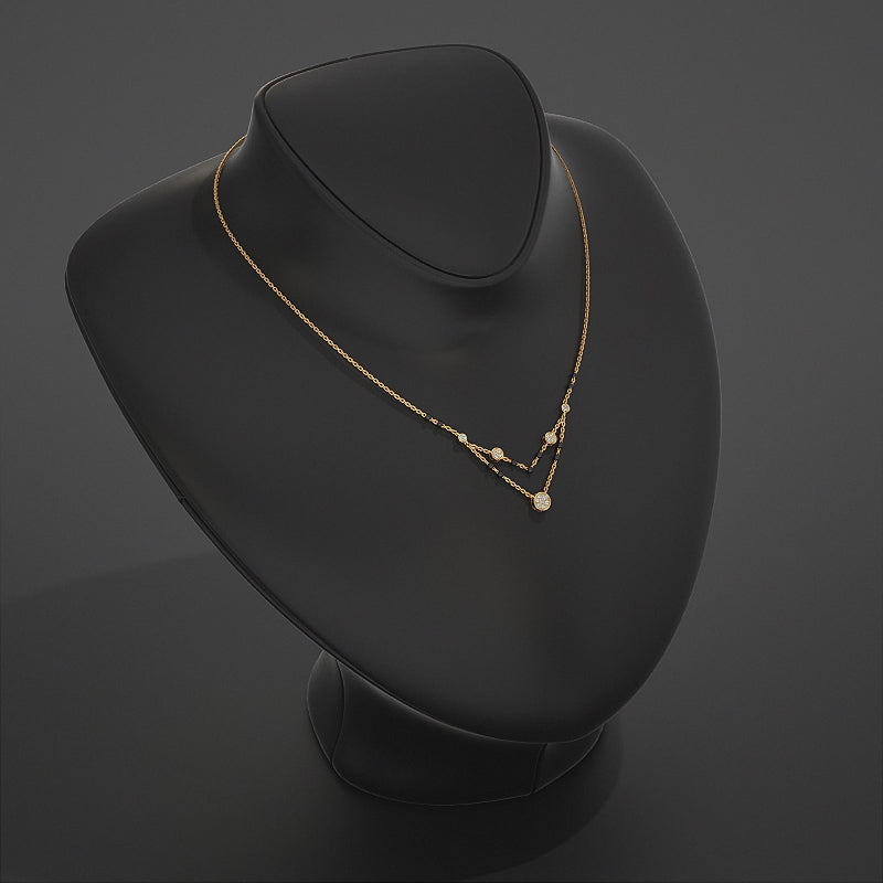 Double Layer Diamond Mangalsutra
