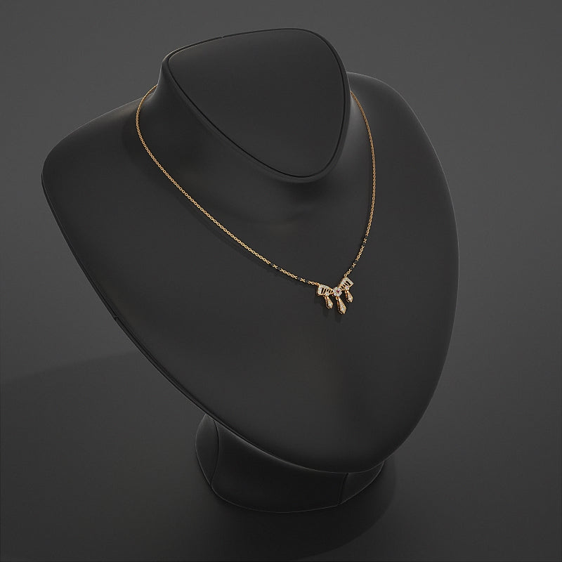 Bow Style Lab Diamond Mangalsutra