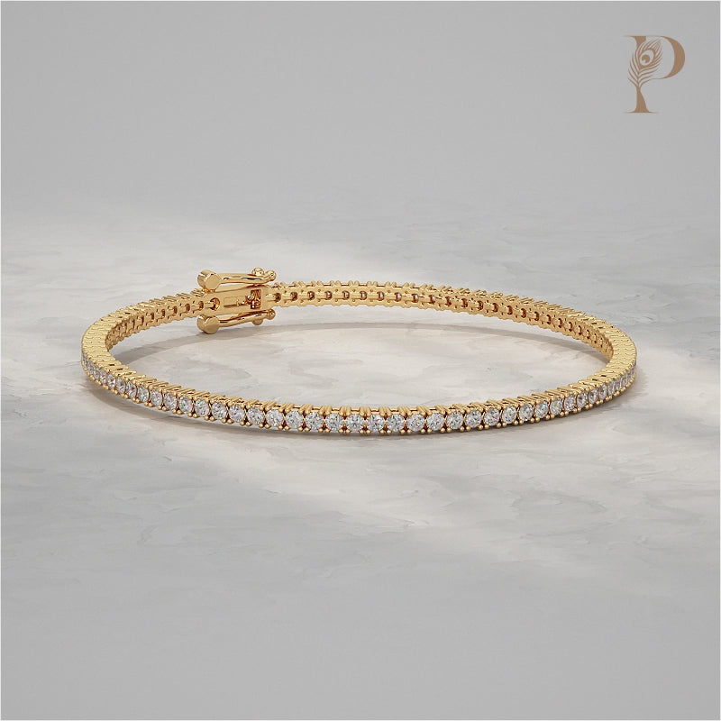 Round Lab Diamond Tennis Bracelet