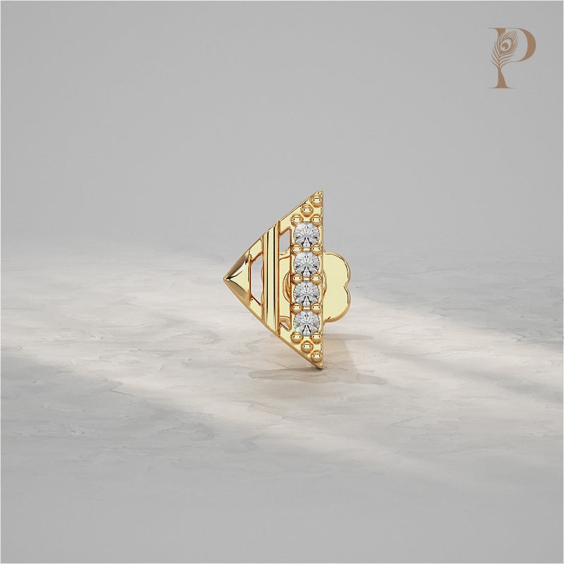 Modern Diamond Arrow Nose Pin