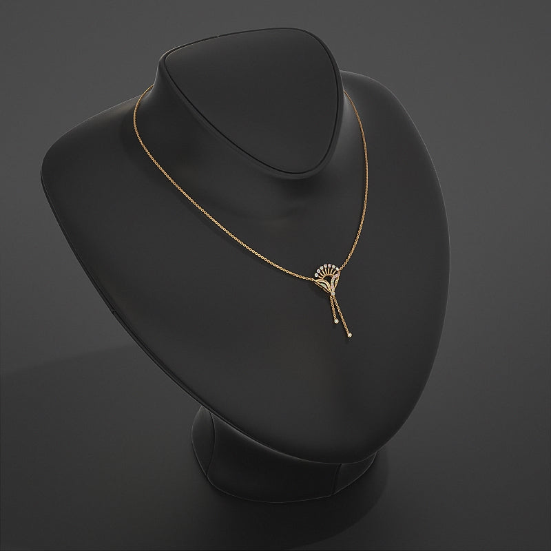 Diamond Pendant with Drop Chains