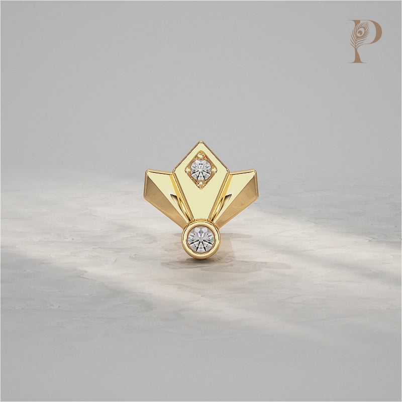 Crown Prism Diamond Nose Pin