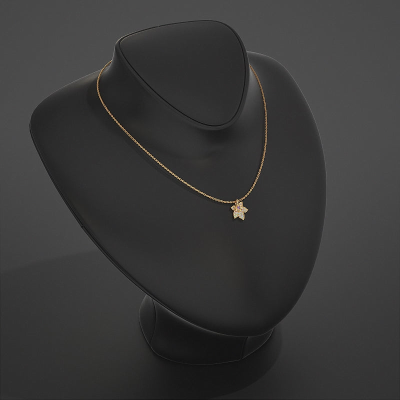 Leaf Lab Diamond Pendant