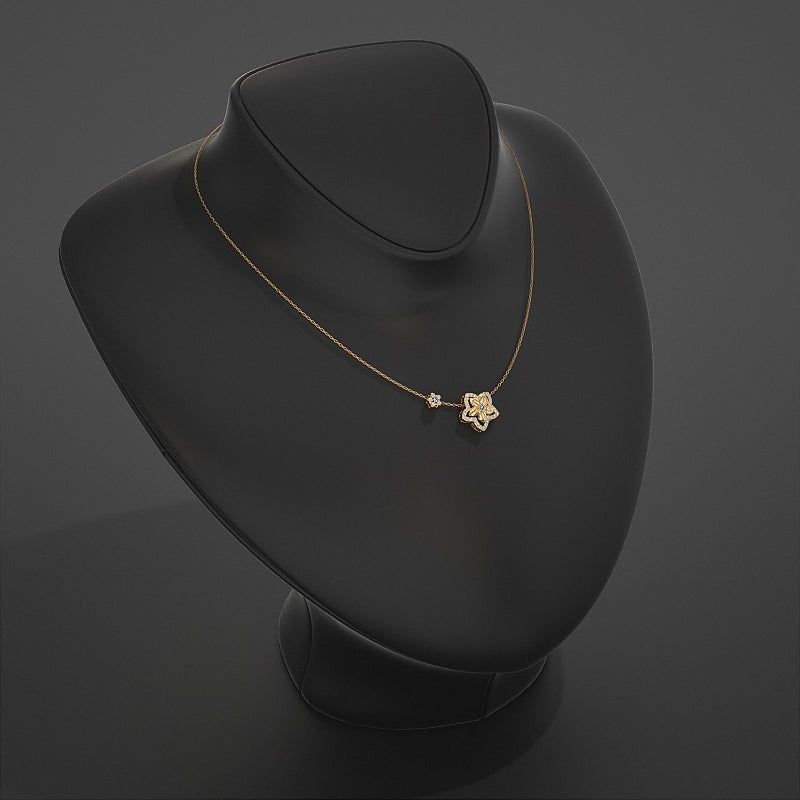 Flower Halo Lab Diamond Pendant